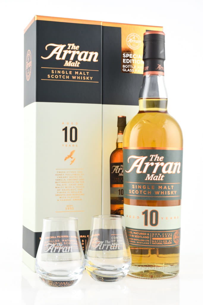 Arran 10 Year Old 46% vol. 0.7l - with 2 glasses