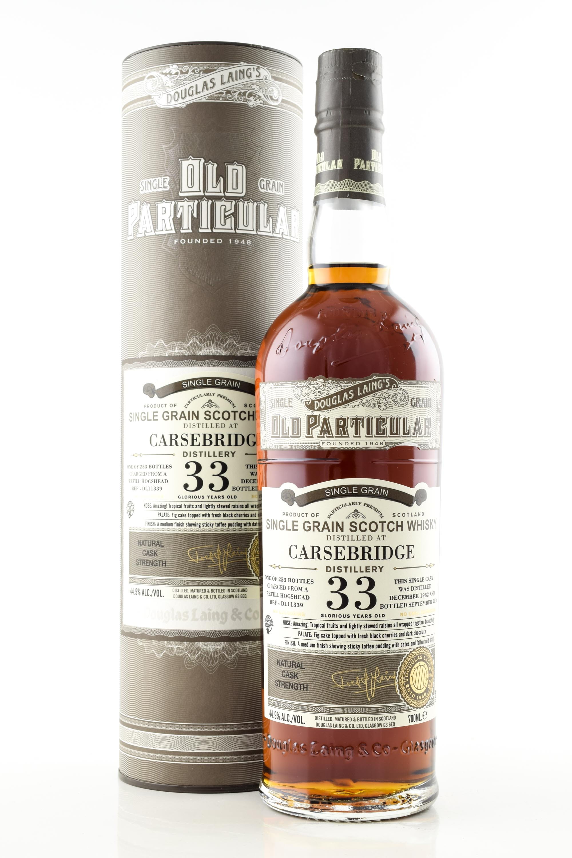 Carsebridge 33 Year Old Refill Hogshead 1982/2016 Douglas Laing "Old Particular" 44.9% vol. 0,7l