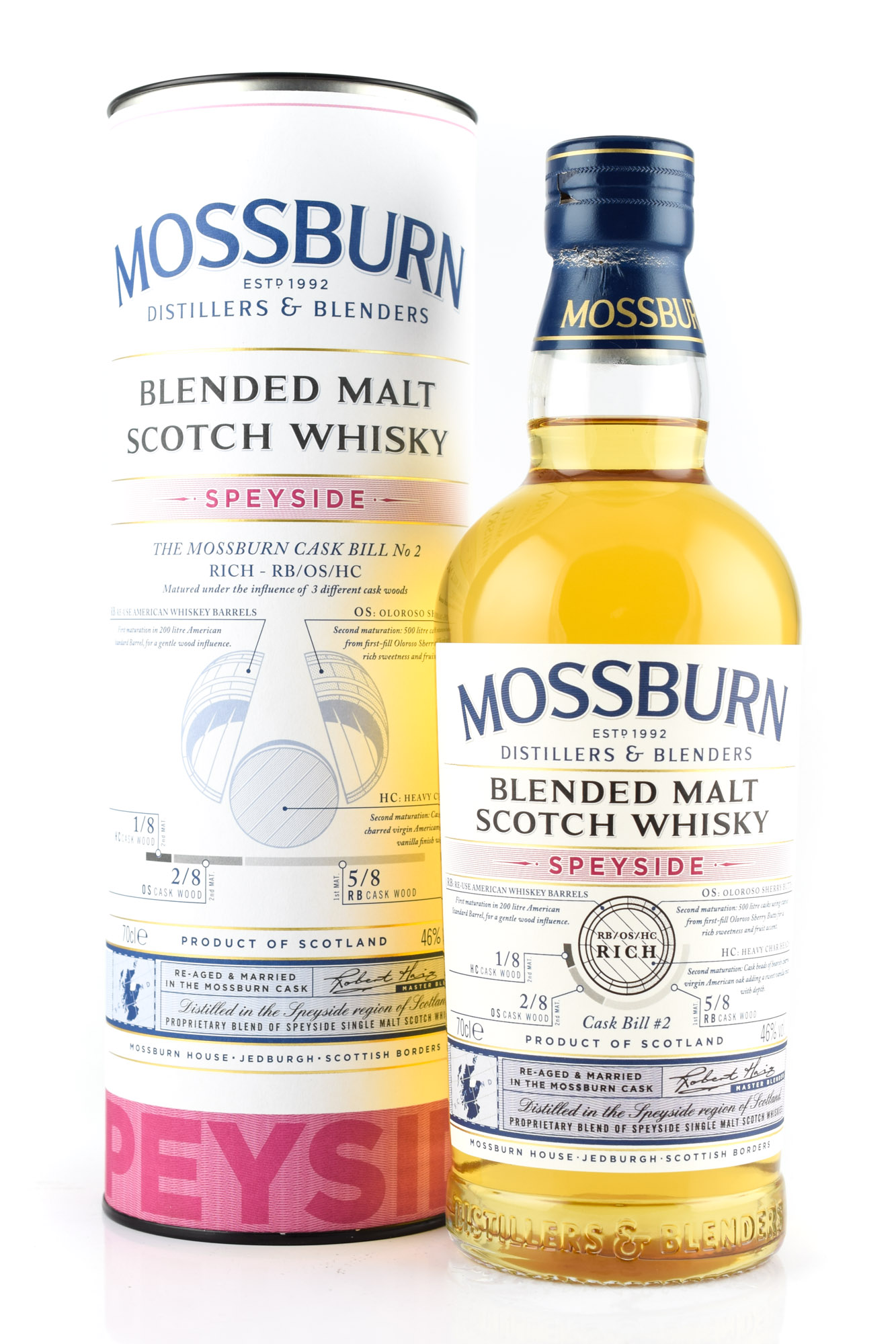 Mossburn Speyside Cask Bill #2 Rich 46%vol. 0,7l Mossburn Speyside Cask Bill #2 Rich 46%vol. 0,7l
