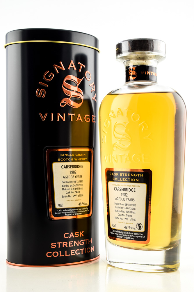 Carsebridge 35 year old 1982/2018 Refill Butt #74604 Signatory Cask Strength Coll. 48,9%vol. 0,7l