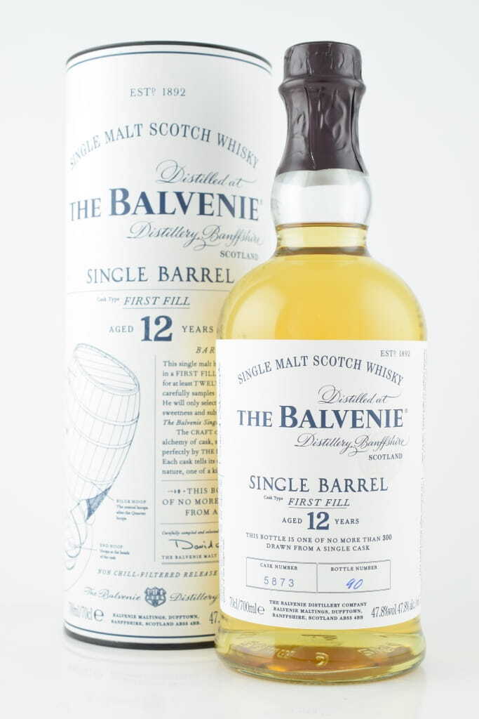 Balvenie 12 Year Old Single Barrel # 5873 47.8% vol. 0,7l Balvenie 12 Year Old Single Barrel # 5873 47.8% vol. 0,7l