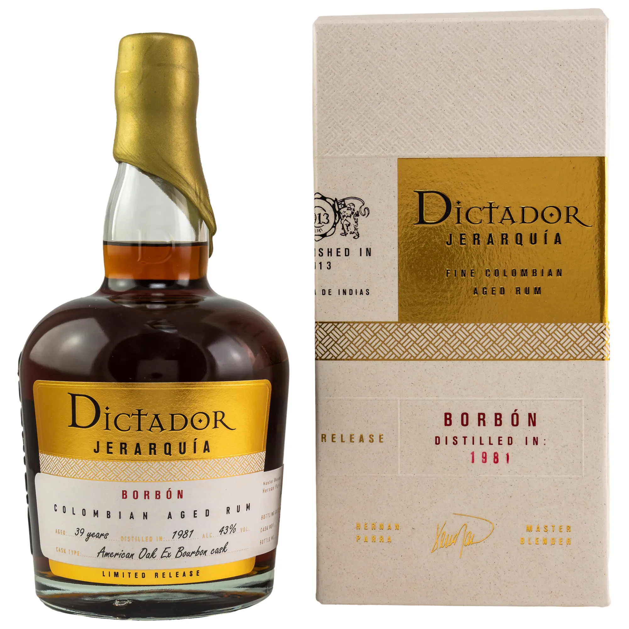 Dictador Jerarquia Bourbon Casks 1981/2020 - 39 Jahre