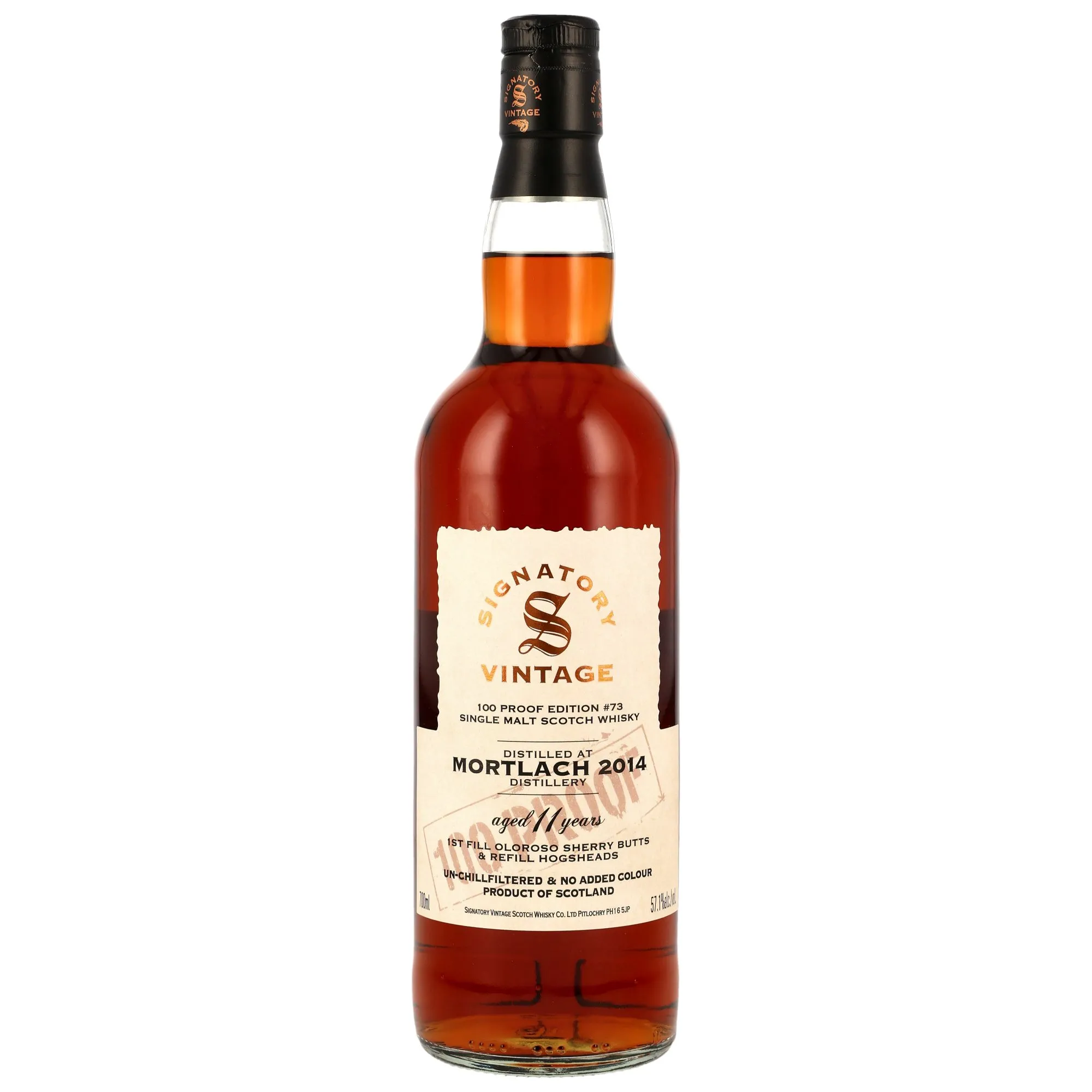 Mortlach 2014/2026 - 11 Year Old - 1st Fill & Refill Sherry Butts - Signatory 100 PROOF Edition #73