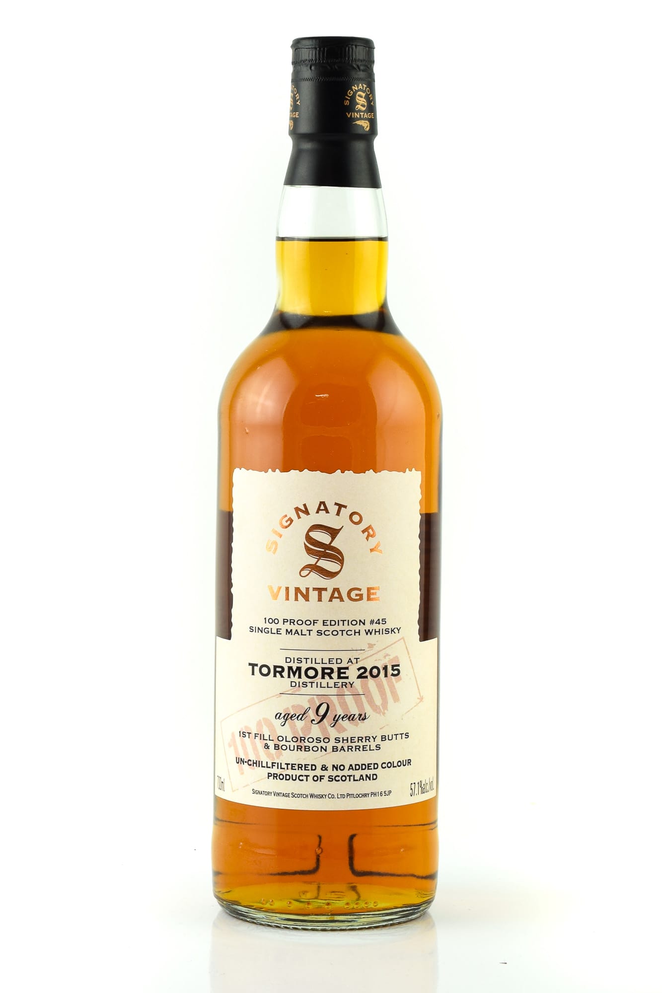 Tormore 2015 100 Proof Edition #45 Signatory Vintage