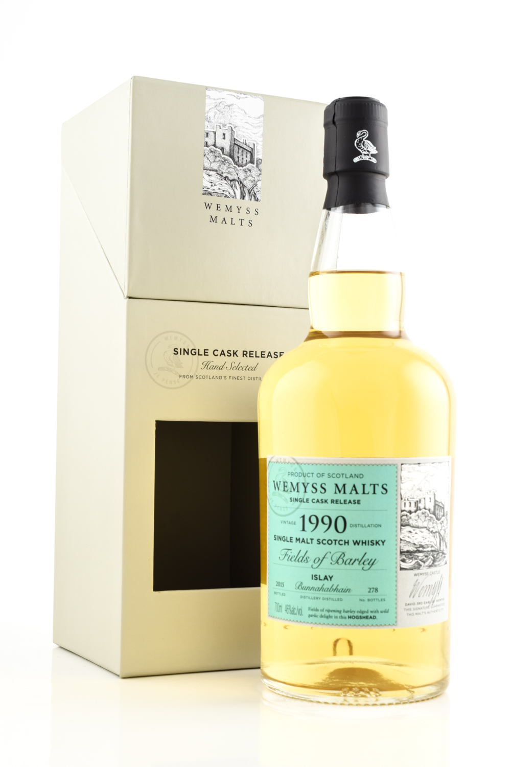 "Fields of Barley" 1990/2015 Single Bourbon Hogshead Bunnahabhain Wemyss Malts 46% vol. 0,7l