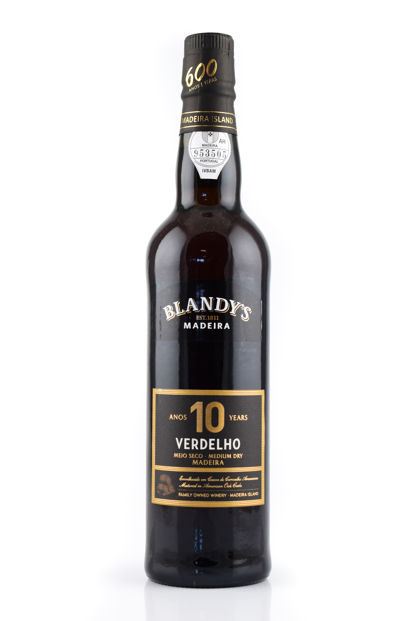 Blandy's Madeira Verdelho 10 year old Medium Dry 19%vol. 0,5l Blandy's Madeira Verdelho 10 year old Medium Dry 19%vol. 0,5l