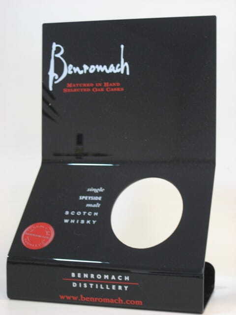 Benromach Flaschendisplay