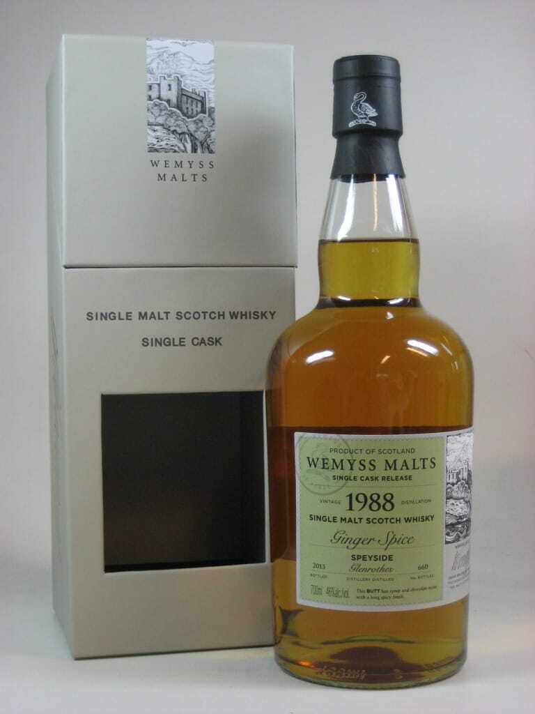 "Ginger Spice" 1988/2013 Single Cask Glenrothes Wemyss Malts 46%vol. 0,7l