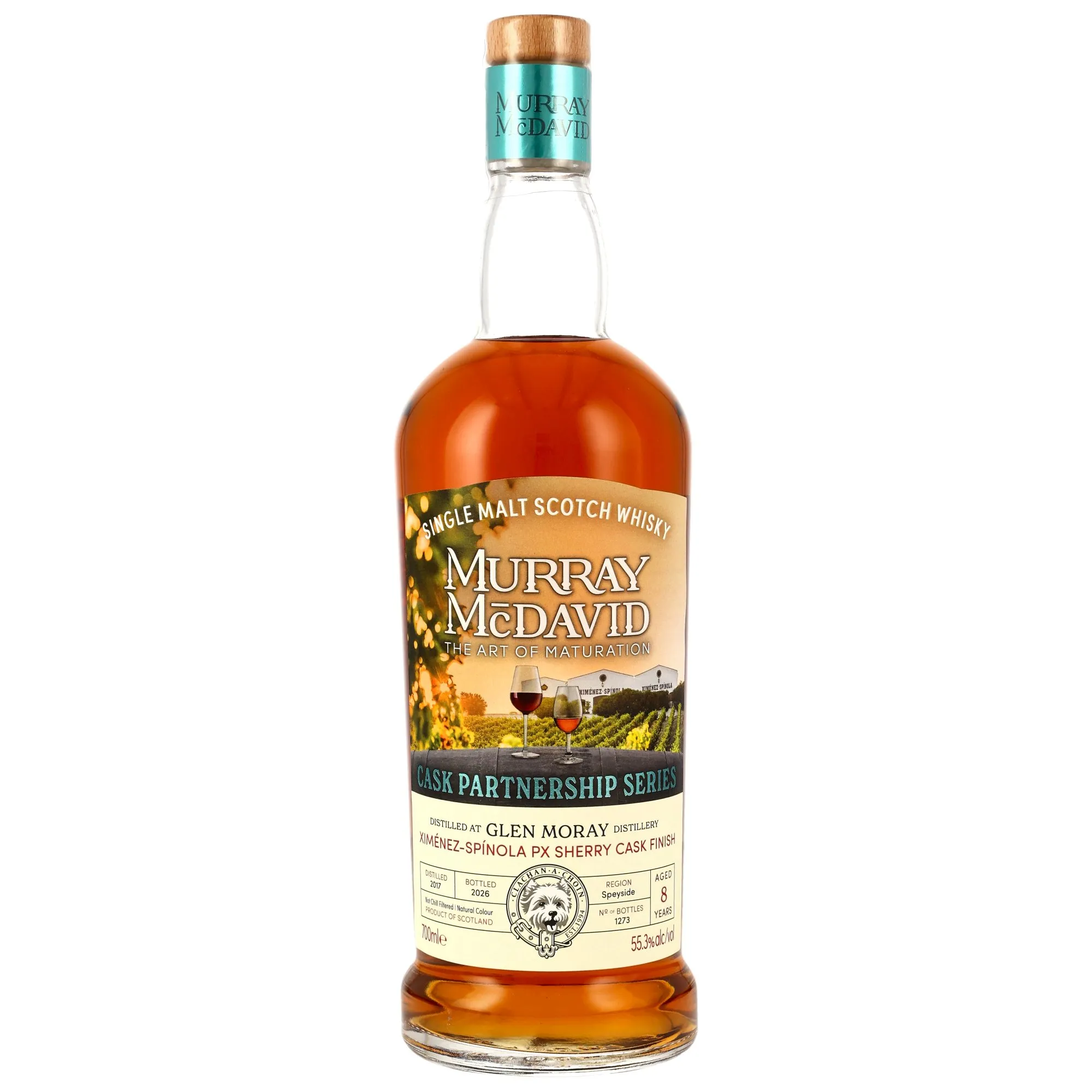 Glen Moray 2017/2026 - 8 Jahre- PX Sherry Cask Finish - Cask Partnership Series Murray McDavid