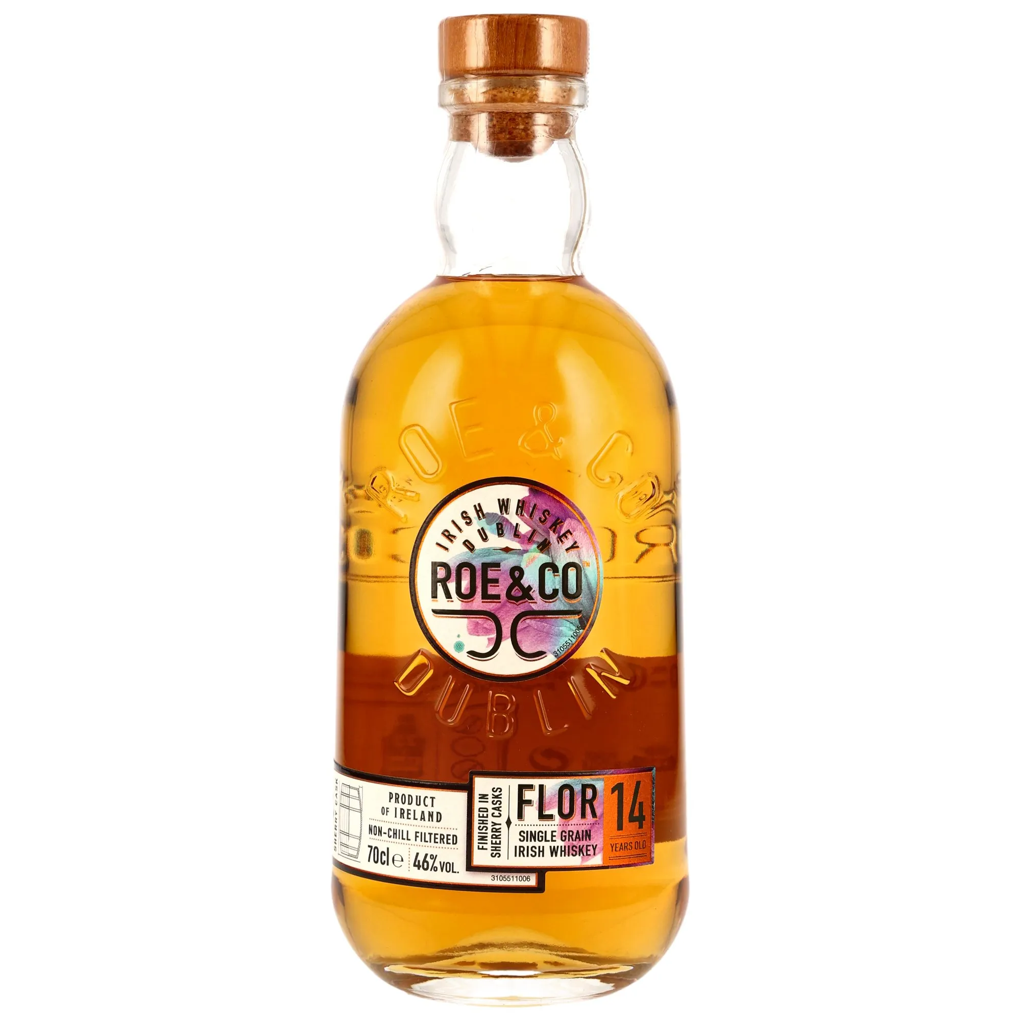 Roe & Co Flor Single Grain 14 Year Old, Amontillado & Fino Sherry Cask, 46%