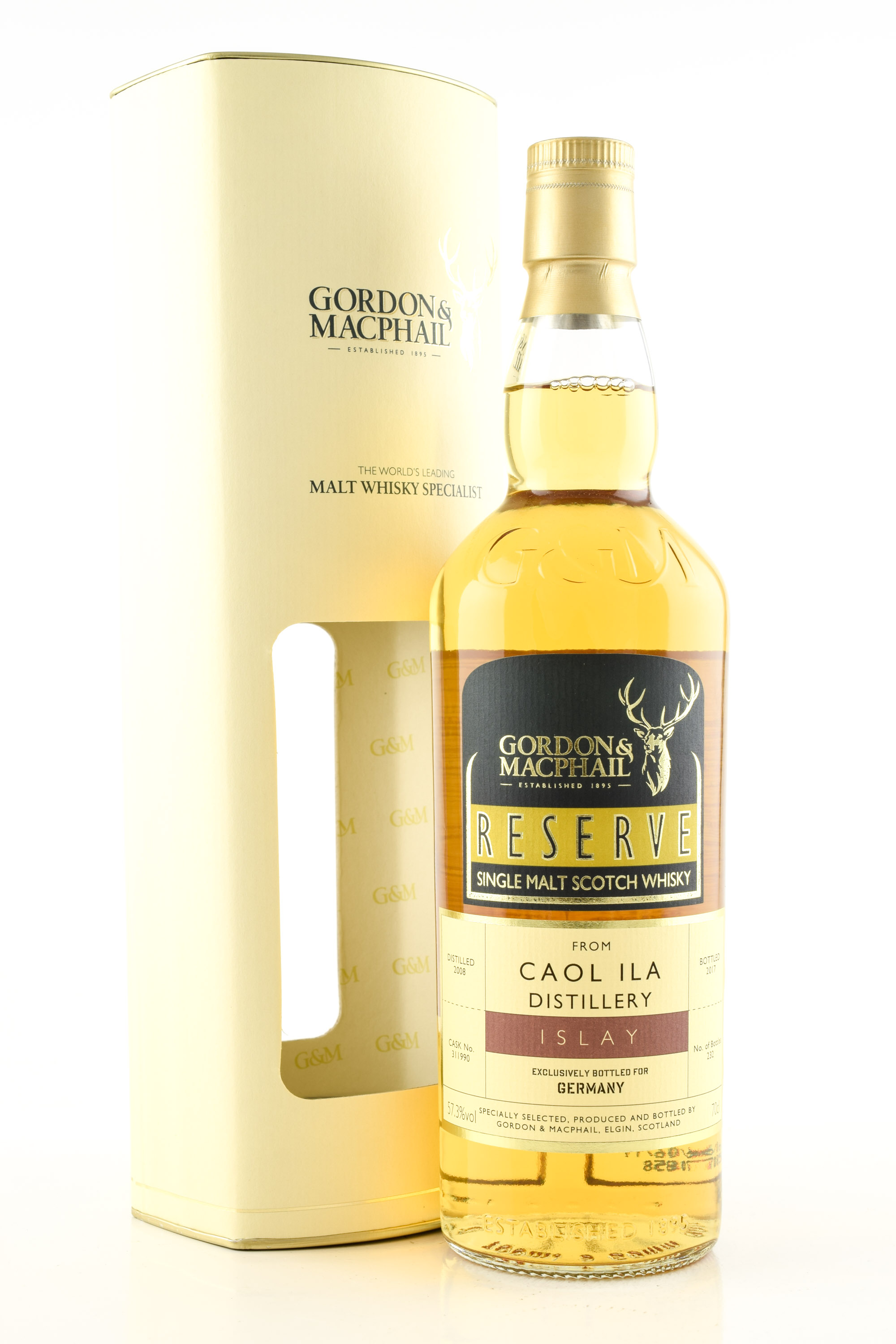Caol Ila 2008/2017 Refill Bourbon Barrel Gordon & MacPhail Reserve 57.3% vol. 0,7l