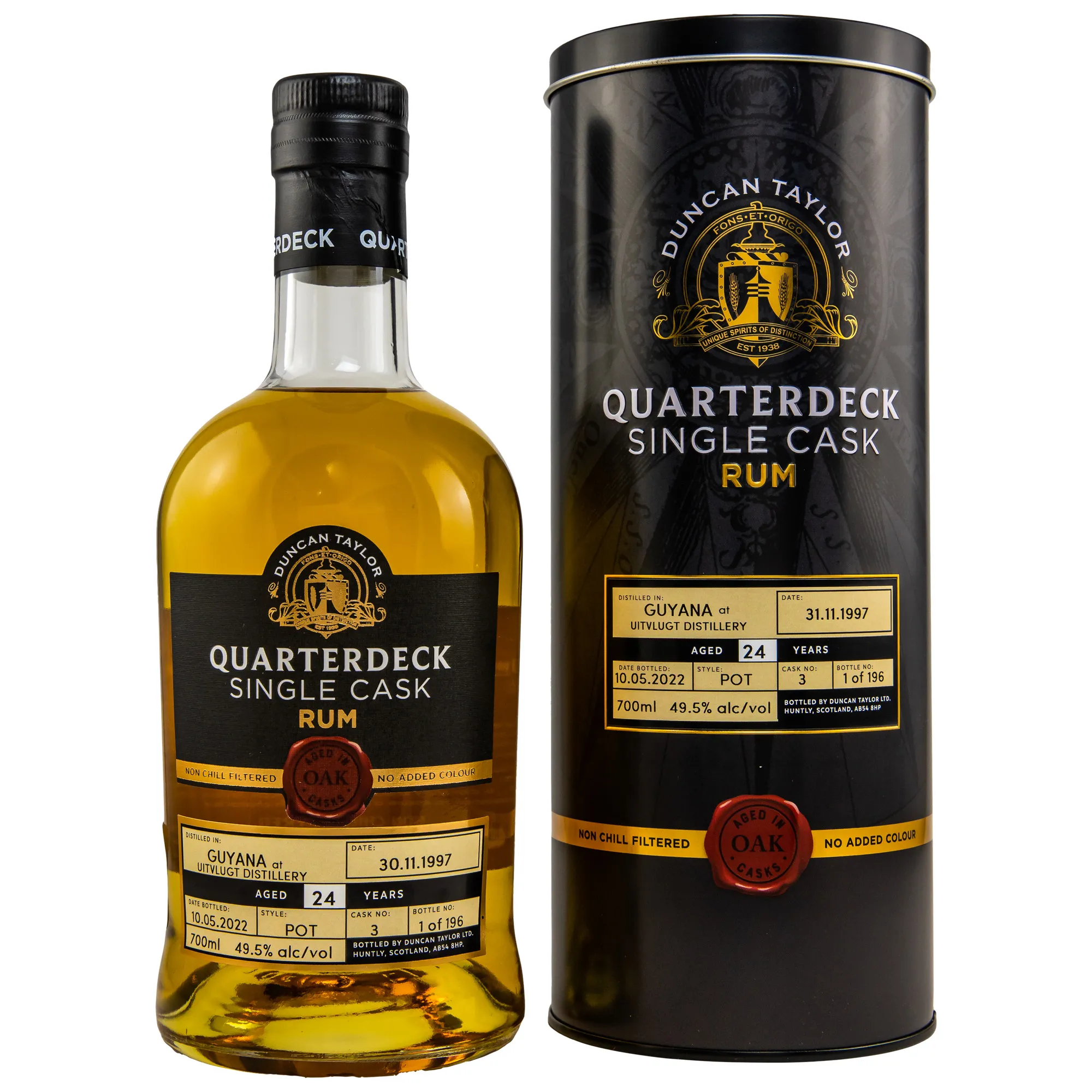 Guyana 1997/2022 - Uitvlugt 24 Year Old - Quarterdeck Rum #3 (Duncan Taylor)