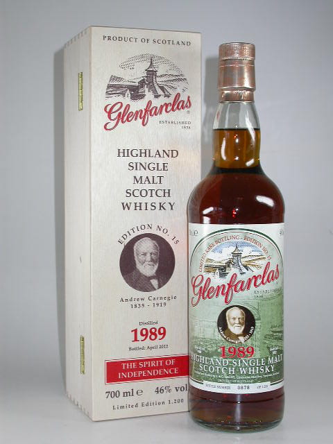 Glenfarclas Ed. No. 15 1989/2012 Andrew Carnegie 46%vol. 0,7l