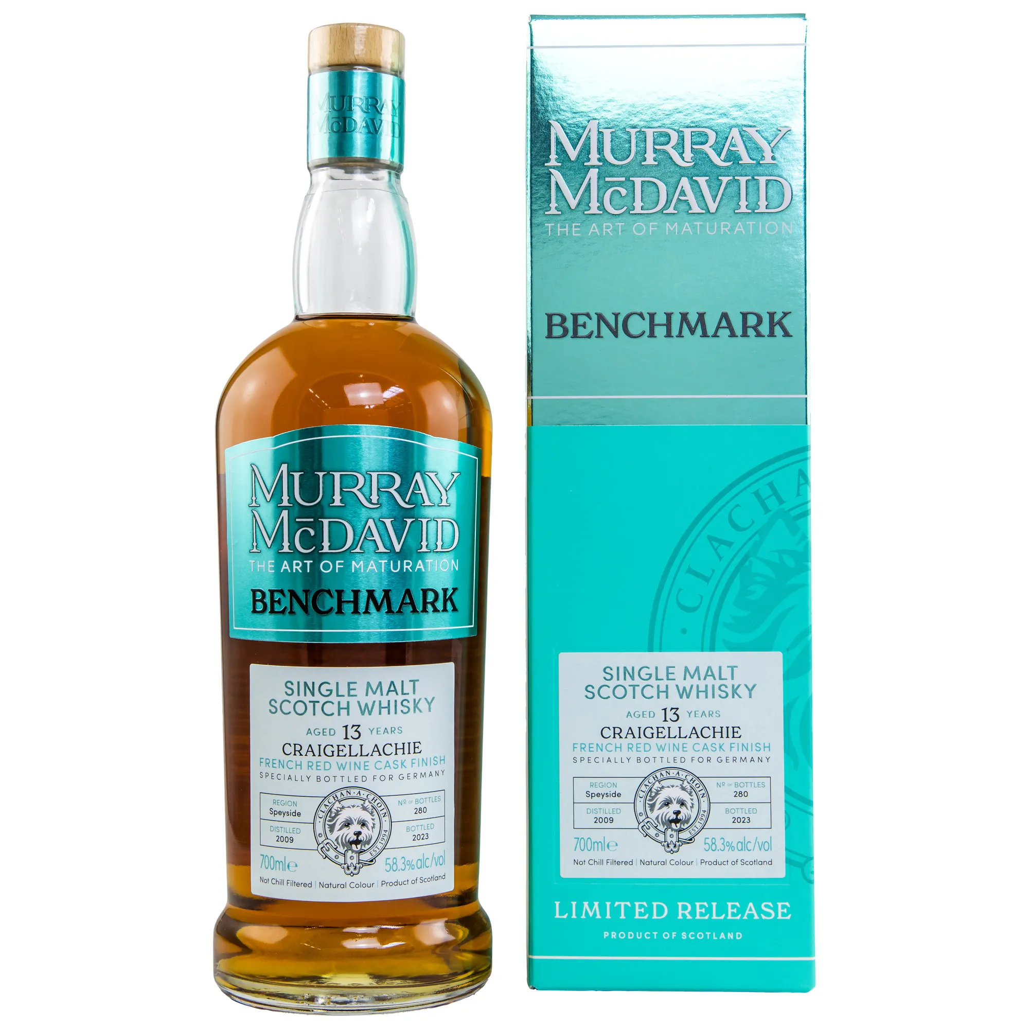 Craigellachie Benchmark 13 Year Old, Sherry Hogshead & Bordeaux Wine Barrique Cask, 2009, Murray McDavid, 58.3%