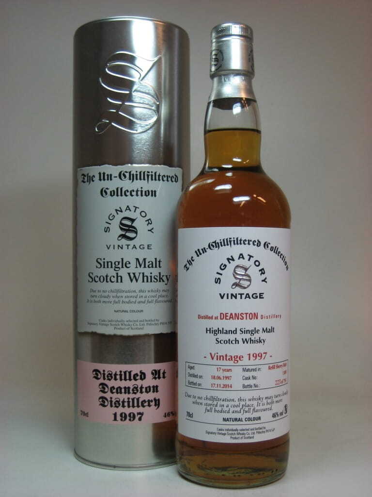 Deanston 17 Year Old 1997/2014 Refill Sherry Butt Un-chillfiltered Signatory 46% vol. 0,7l Deanston 17 Year Old 1997/2014 Refill Sherry Butt Un-chillfiltered Signatory 46% vol. 0,7l