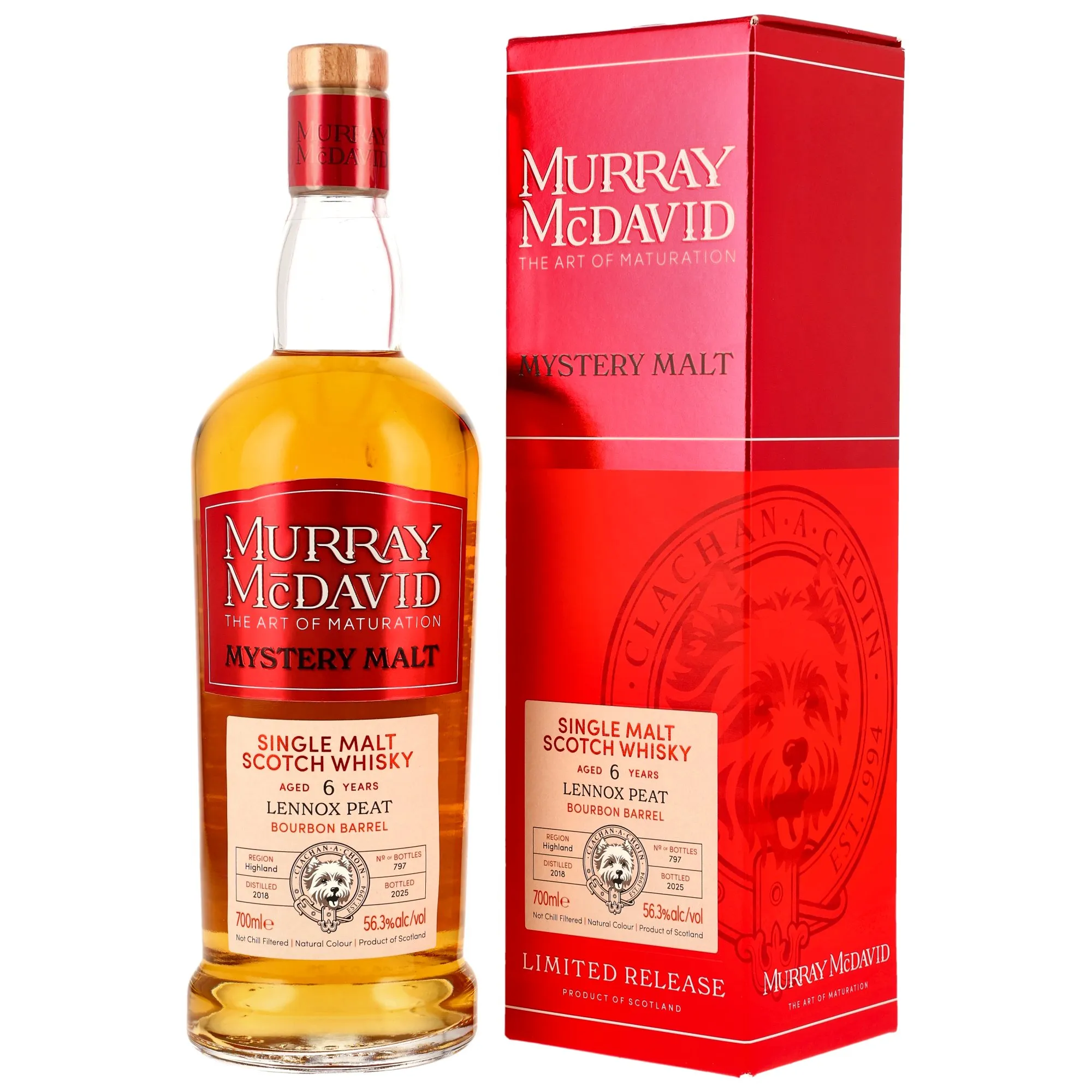 Lennox Peat 2018/2025 - 6 Year Old - Bourbon Barrel - Murray McDavid