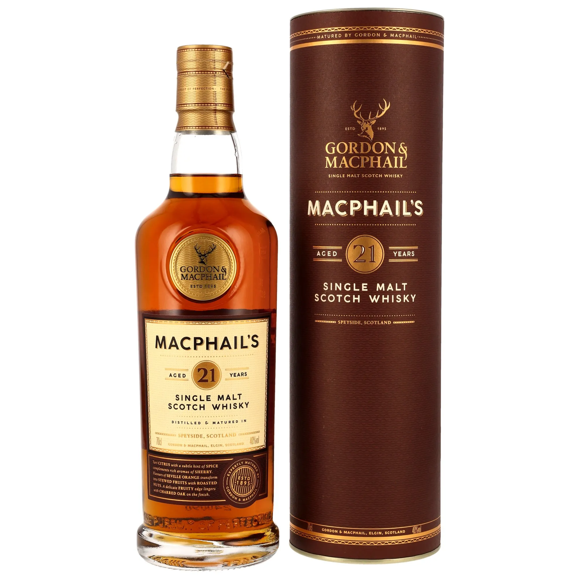 MACPHAIL'S 21 Year Old Sherry Cask, Gordon & MacPhail, 40%
