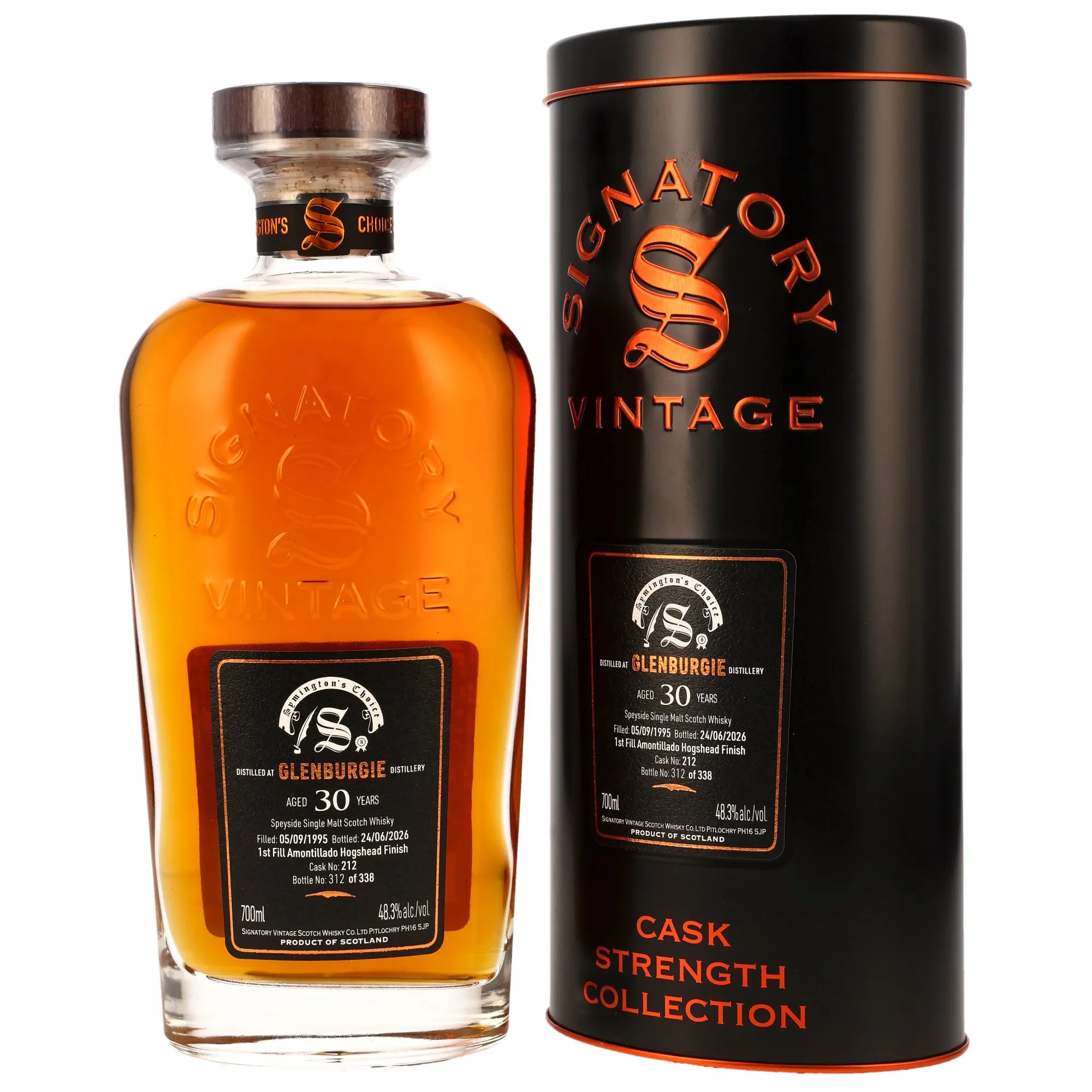 Glenburgie 1995/2026 - 30 Jahre - 1st Fill Amontillado Cask Finish #212 - Sig Symingtons Choice