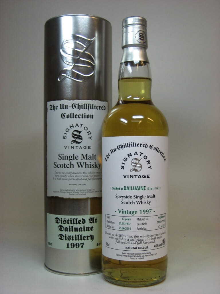 Dailuaine 17 Jahre 1997/2014 Hogsheads Un-Chillfiltered Signatory 46%vol. 0,7l