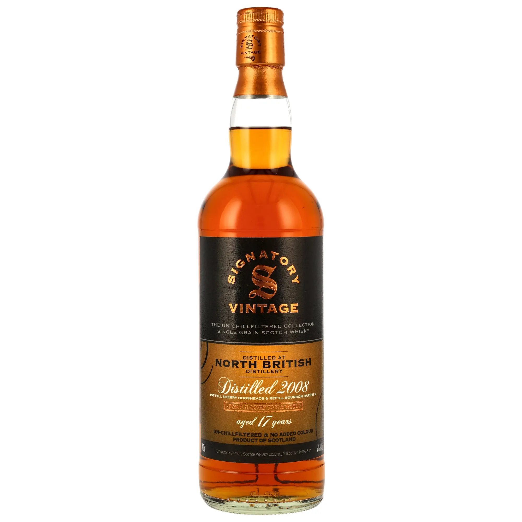 North British 2008/2026 - 17 Year Old -1st Fill Sherry & Refill Bourbon Casks - Sig un-chill