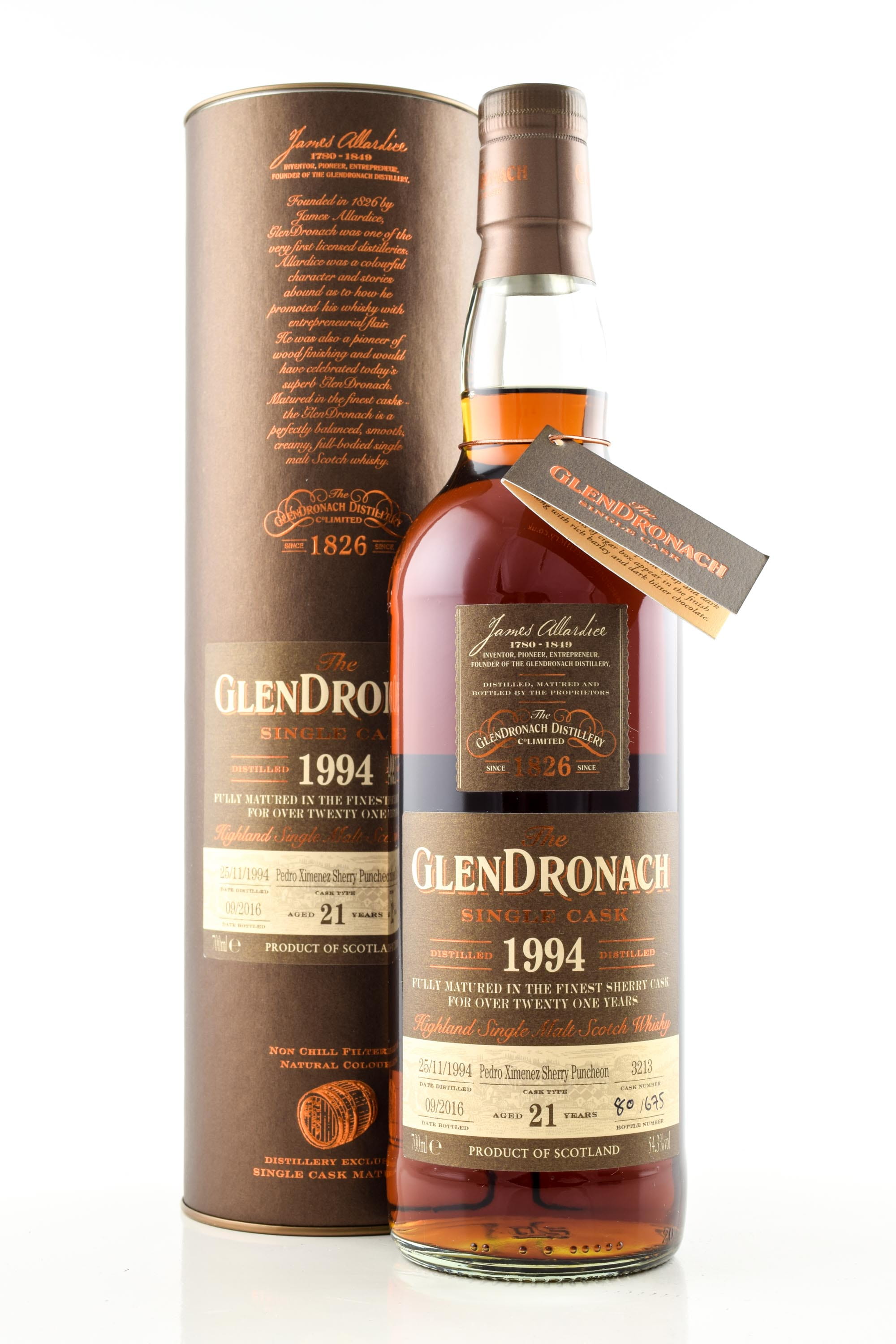 Glendronach 21 Jahre 1994/2016 Pedro Ximenez Sherry Puncheon 54,3%vol. 0,7l