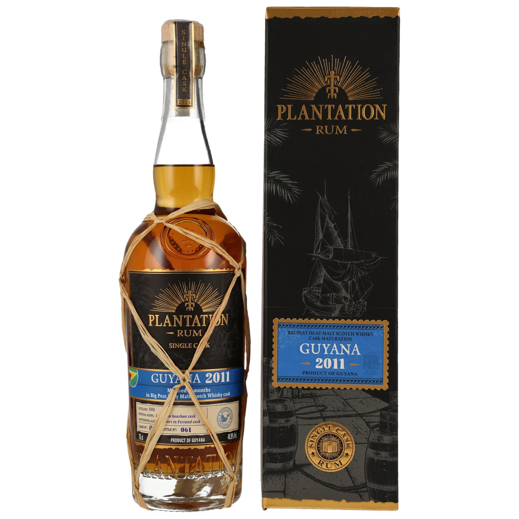 Plantation Rum Guyana 2011/2023 - Single Cask Edition 2023 Big Peat Whisky Finish