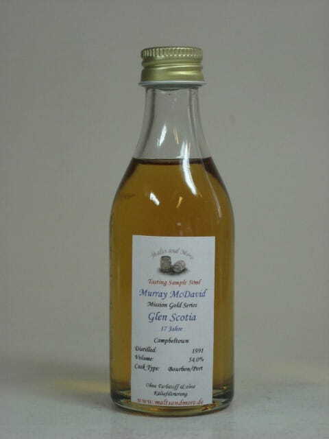 Glen Scotia 17 Jahre 1991 Bourbon/Port Murray McDavid Gold Series 54%vol. 0,05ml Sample