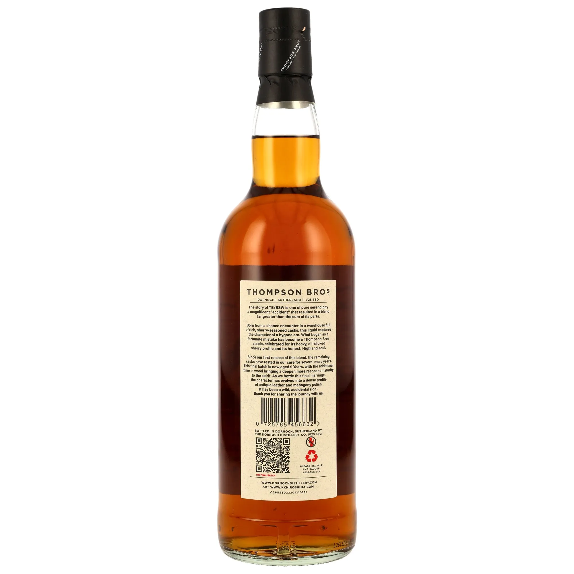 TB/BSW Blended Scotch Whisky - 9 Year Old - Final Release - Thompson Bros.
