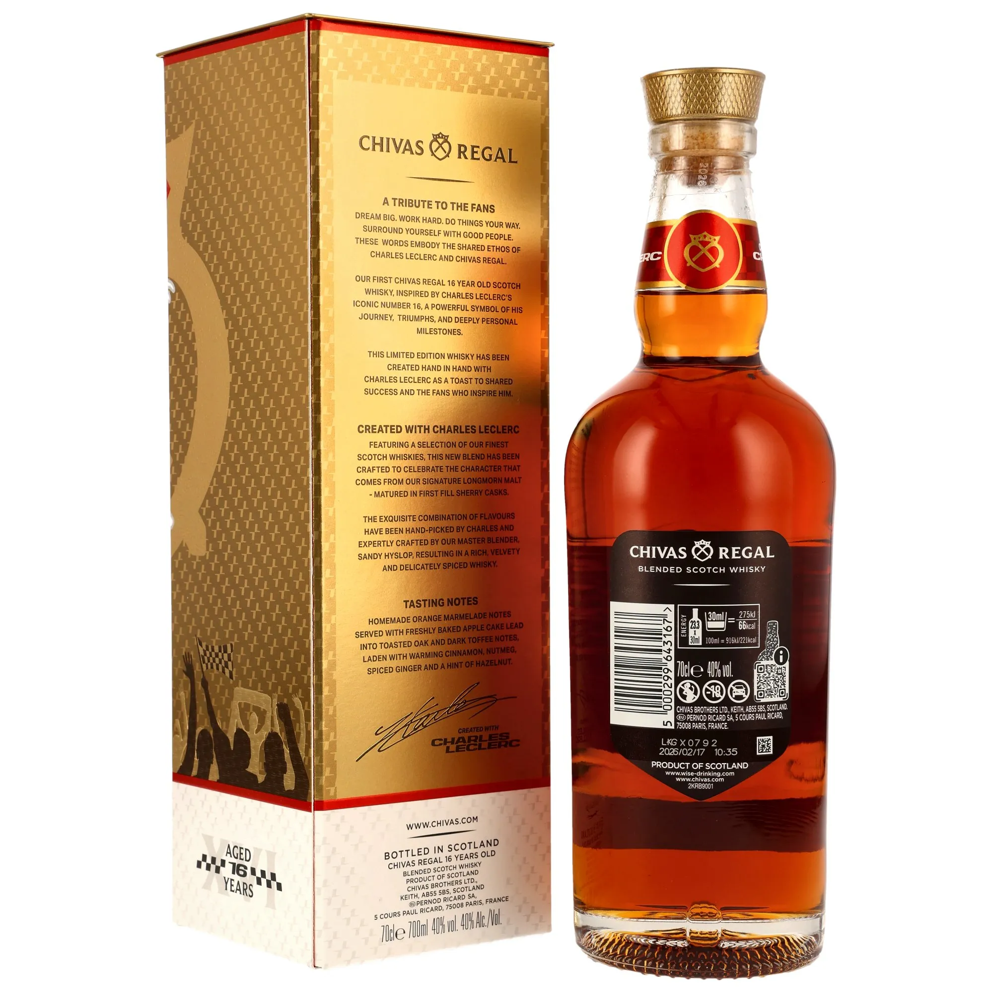 Chivas Regal 16 Jahre Charles Leclerc Limited Edition