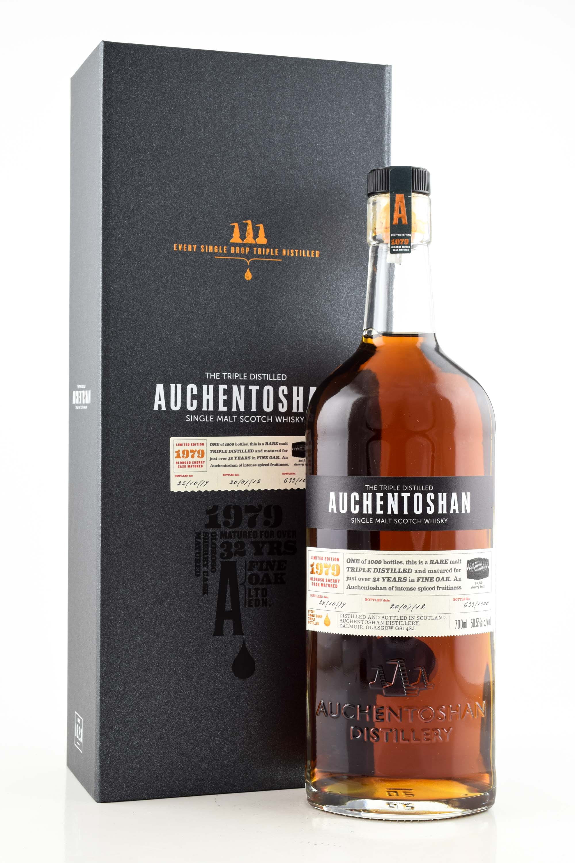 Auchentoshan 32 Year Old in 1979 1st fill oloroso sherry Butt 50.5% vol. 0,7l