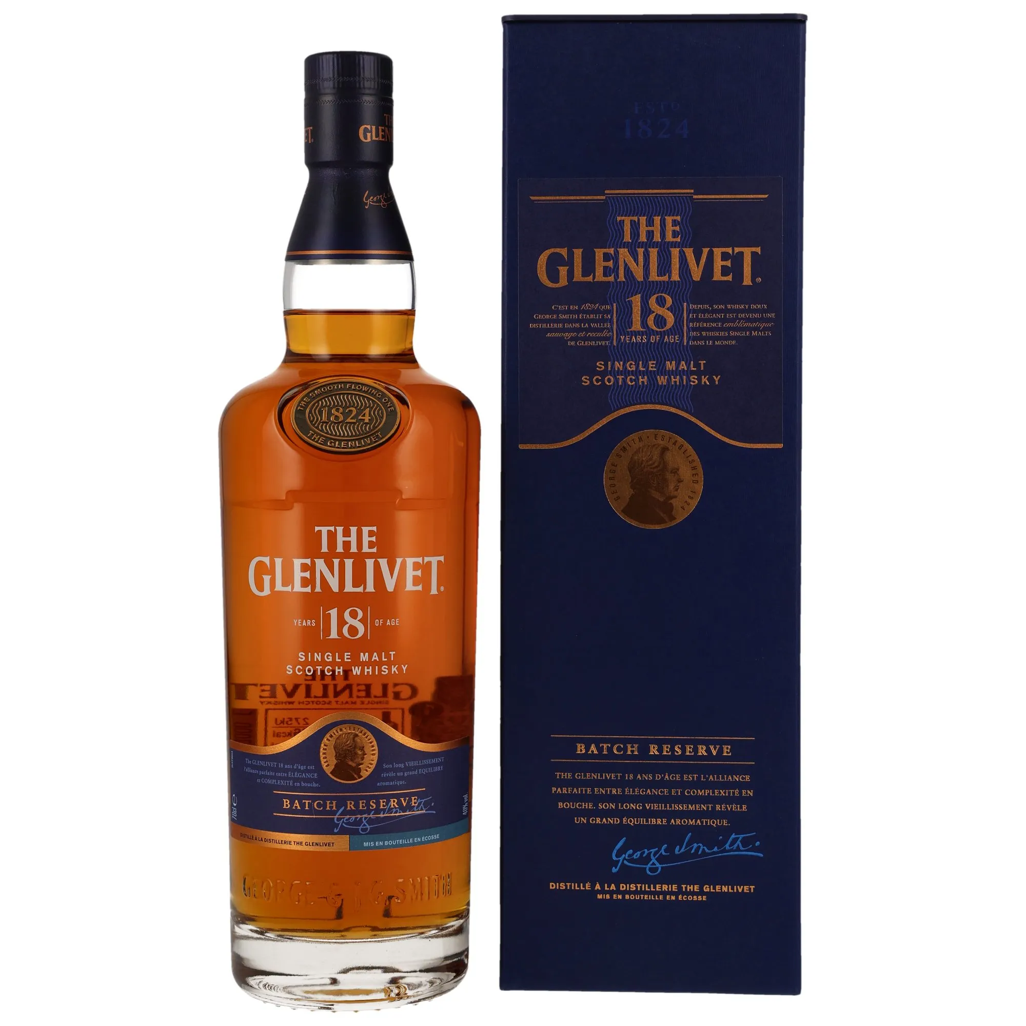 Glenlivet Batch Reserve Limited Edition Design 18 Year Old, American Oak & Sherry Cask, 2023, 40%