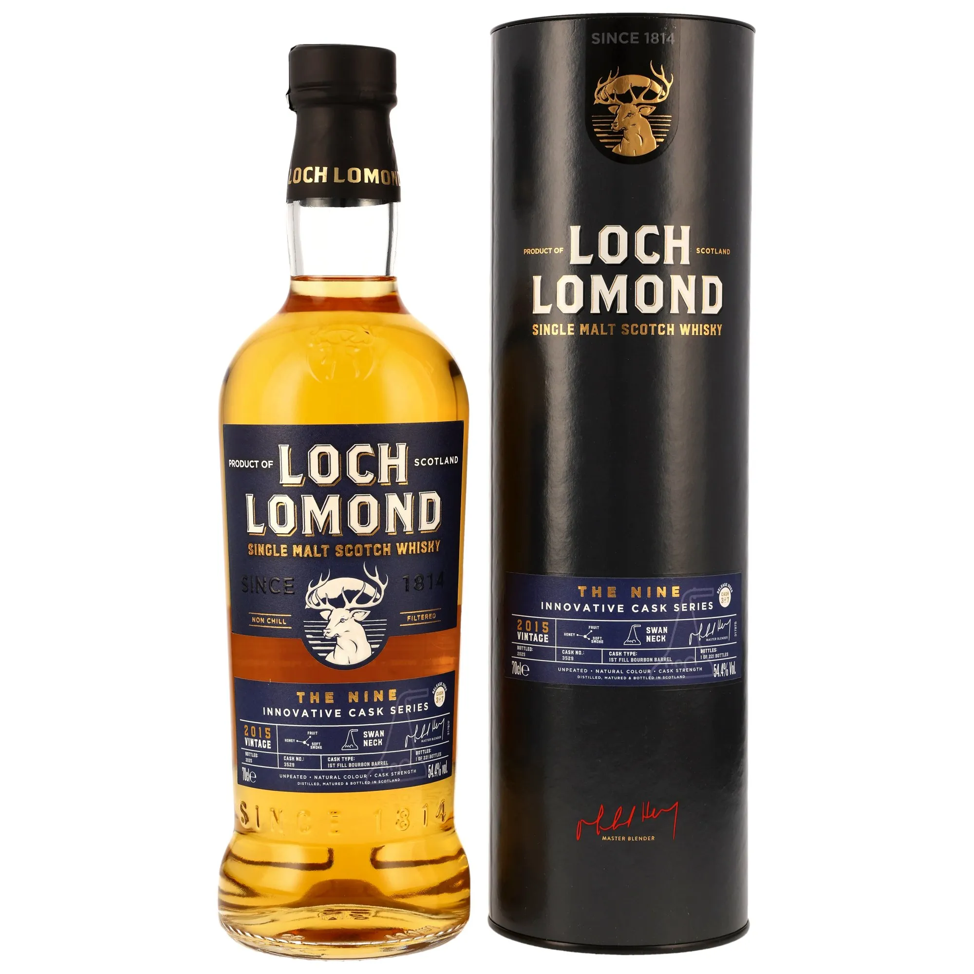 Loch Lomond The Nine Innovative Cask Series 10 Year Old, Bourbon Cask, Cask #3529, 2025, 54.4%