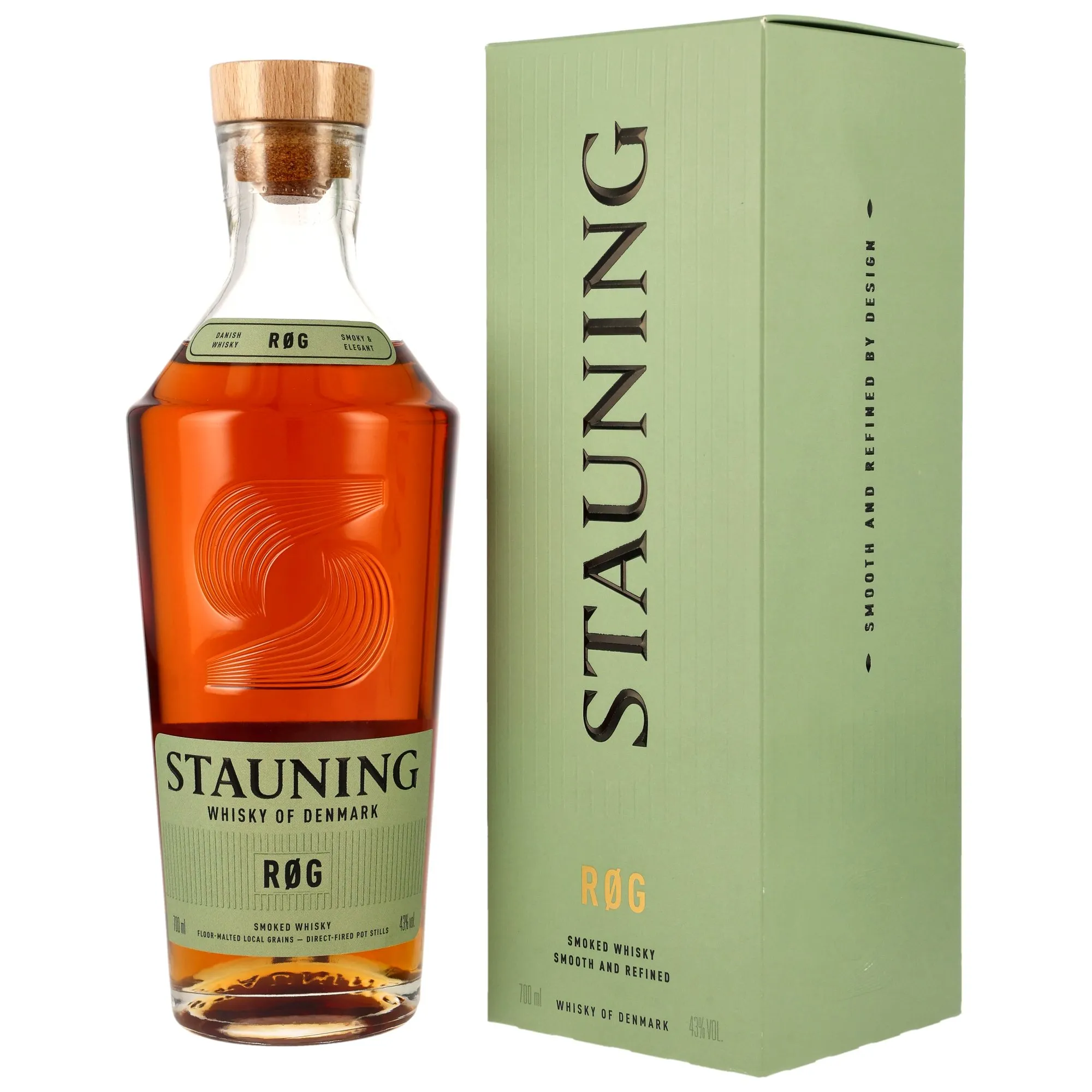 Stauning RØG Smoked Double Malt, American Oak & Madeira Cask, 43%