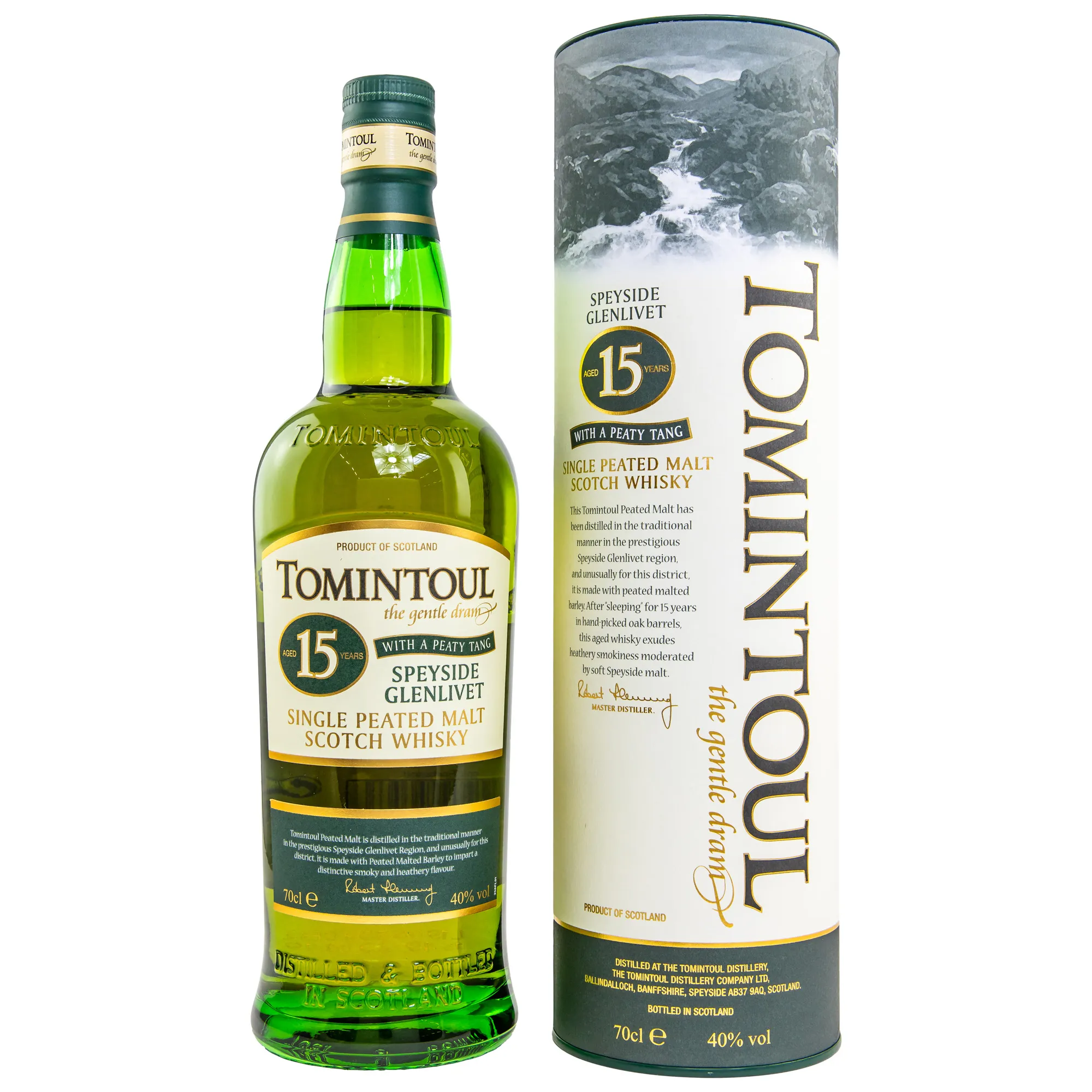 Tomintoul Peaty Tang 15 Year Old, 40%