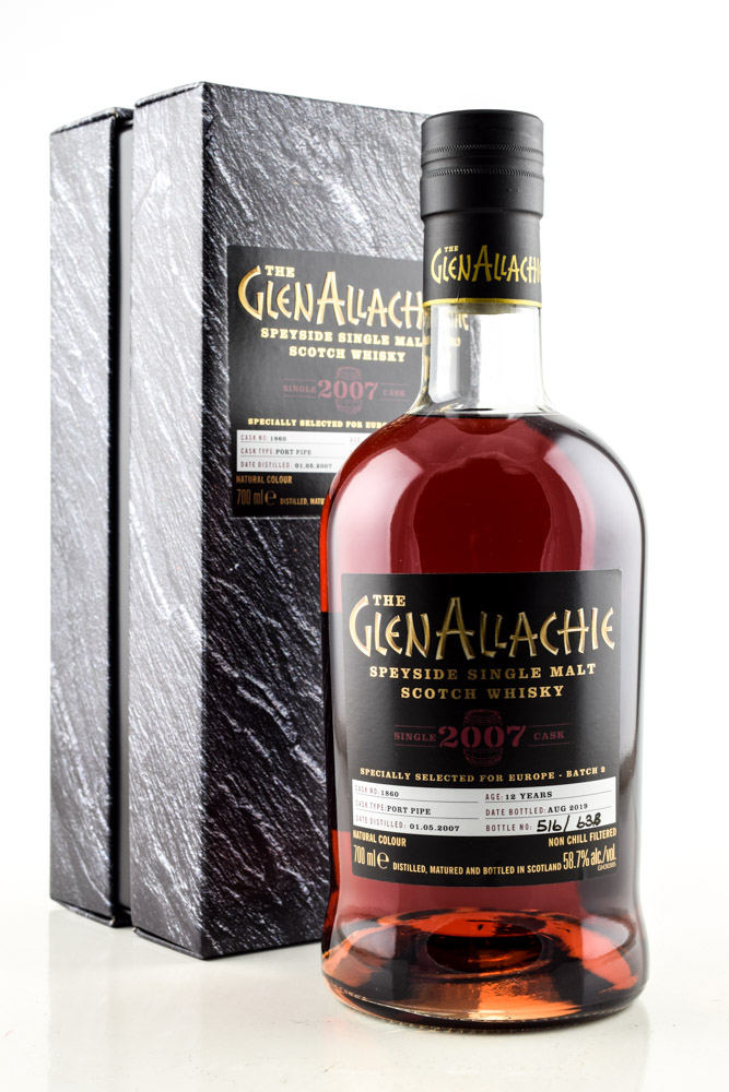 GlenAllachie 12 Jahre 2007/2019 Port Pipe #1860 58,7%vol. 0,7l