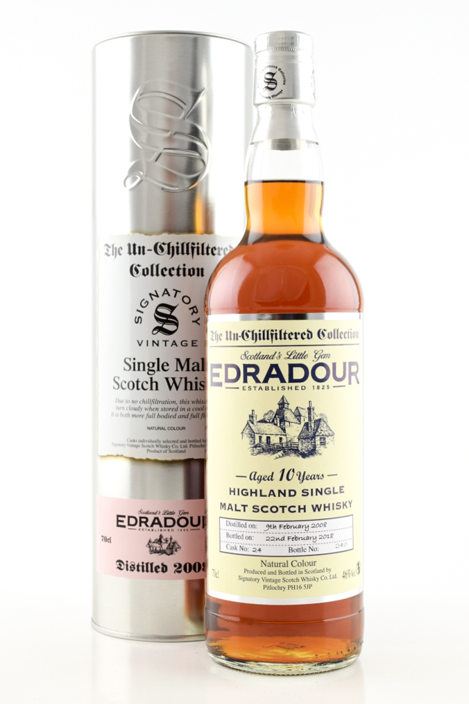 Edradour 10 Year Old 2008/2018 Single Cask # 24 Signatory 46% vol. 0,7l Edradour 10 Year Old 2008/2018 Single Cask # 24 Signatory 46% vol. 0,7l