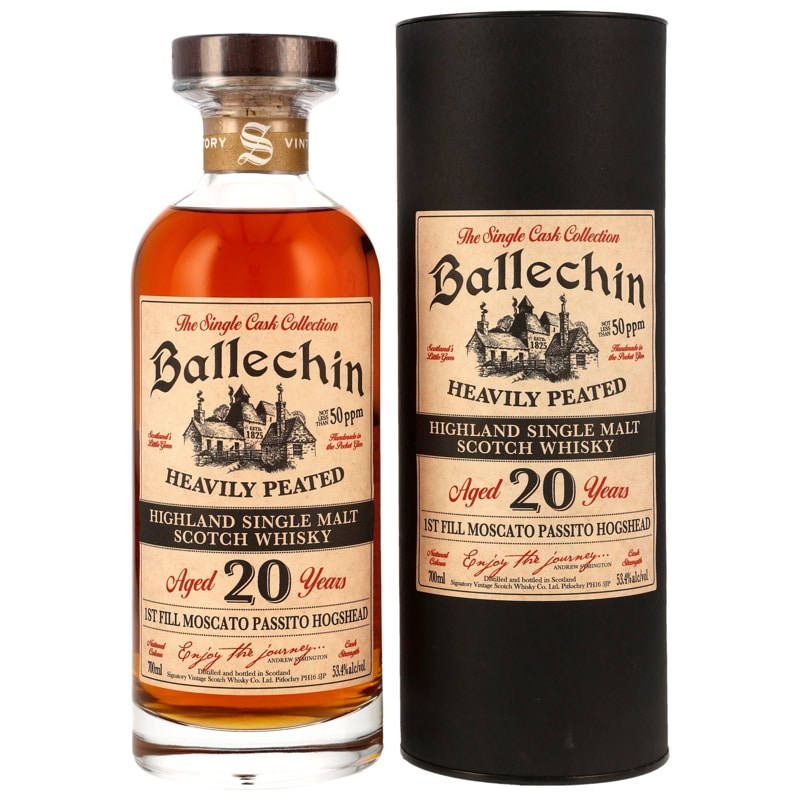 Ballechin 20 Jahre Heavily Peated - 1st-fill Moscato Passito Hogshead #808