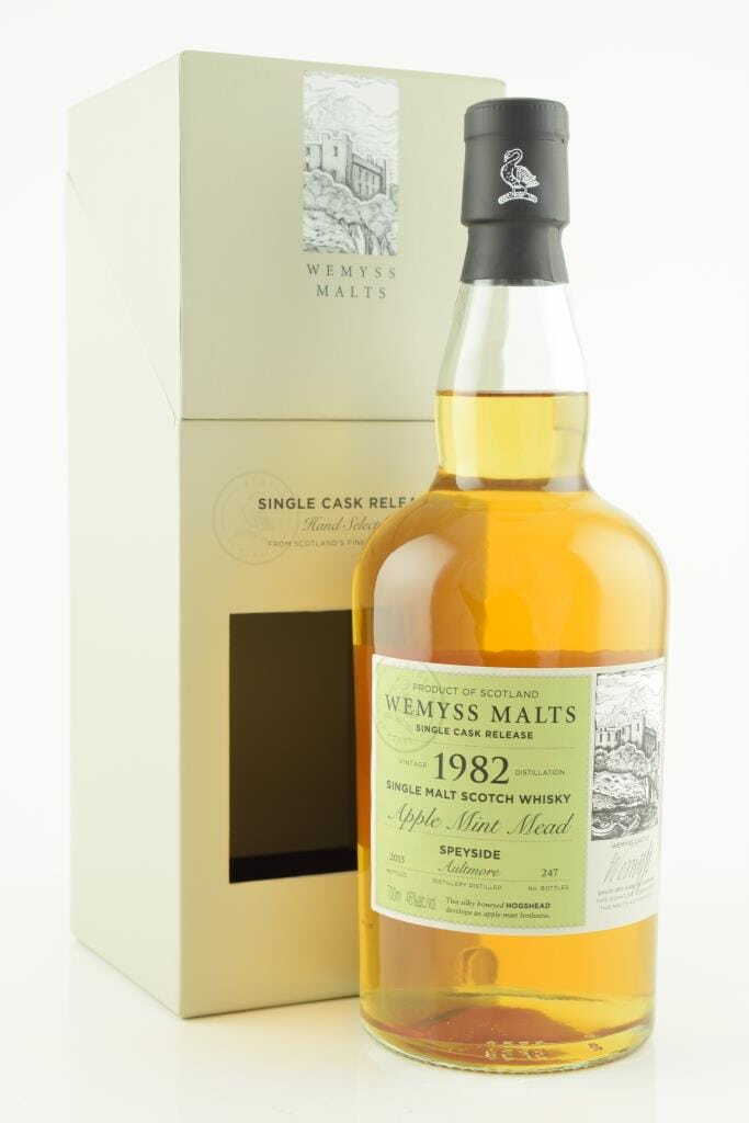 "Apple Mint Mead" 1982/2015 Single Hogshead Aultmore Wemyss Malts 46% vol. 0,7l "Apple Mint Mead" 1982/2015 Single Hogshead Aultmore Wemyss Malts 46% vol. 0,7l