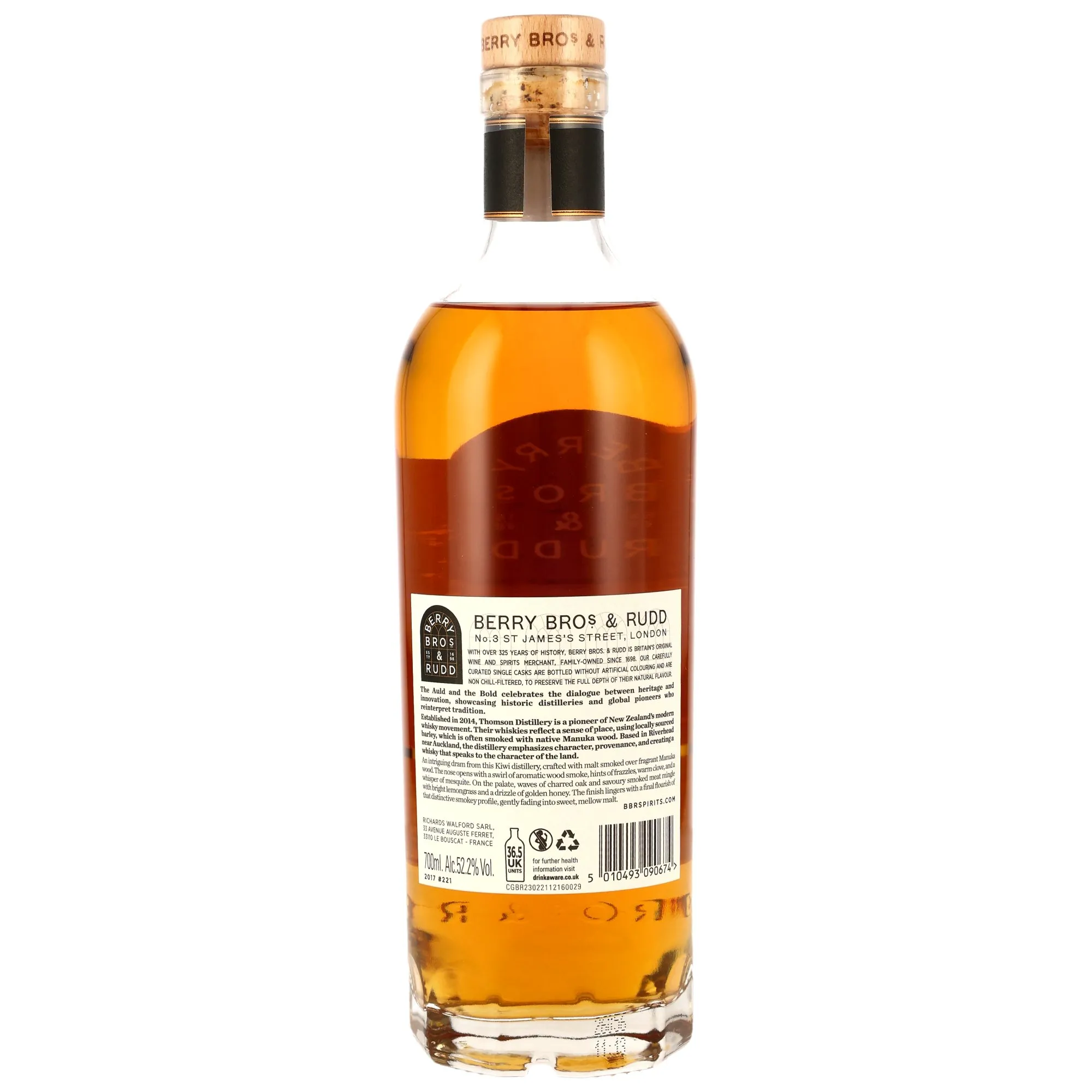 Thomson 2017 - 8 Year Old - Barrel #221 The Auld & The Bold (Berry Bros & Rudd)