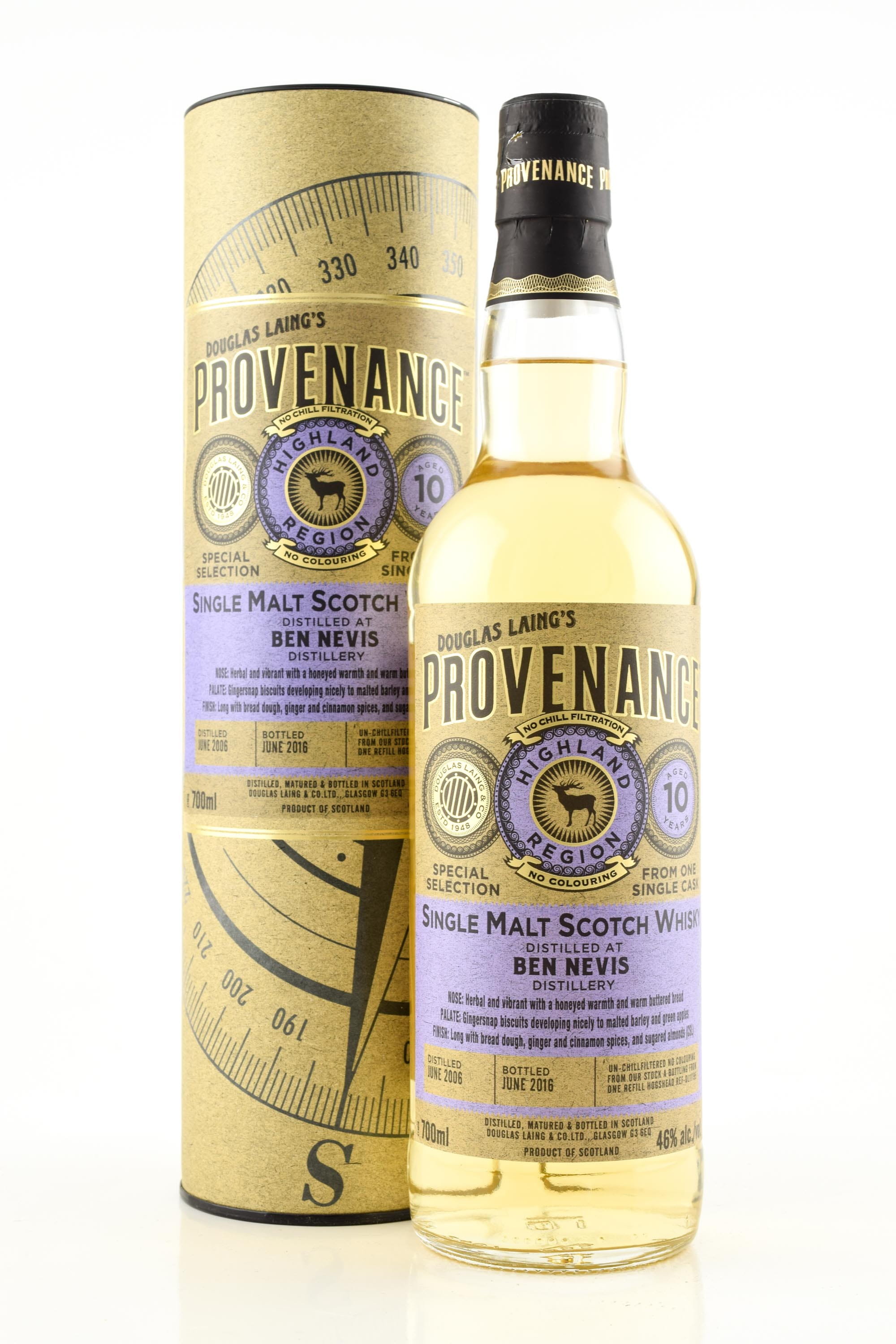 Ben Nevis 10 Jahre Refill Hogshead 2006/2016 Douglas Laing's Provenance 46%vol. 0,7l
