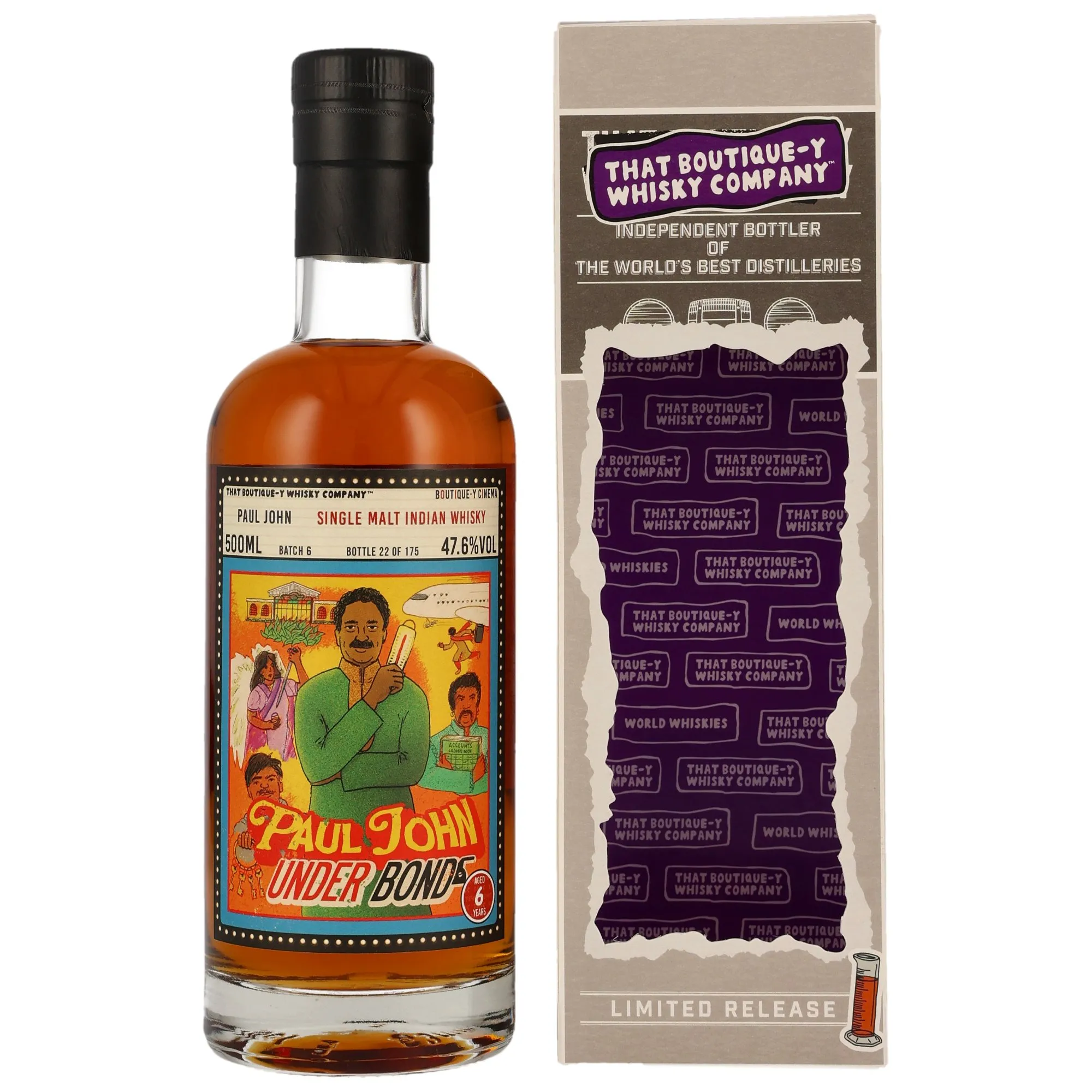 Paul John 6 Year Old - Batch 6 - That Boutique-y Whisky Company, Bourbon Cask, That Boutique-y Whisky Company, 47.6%