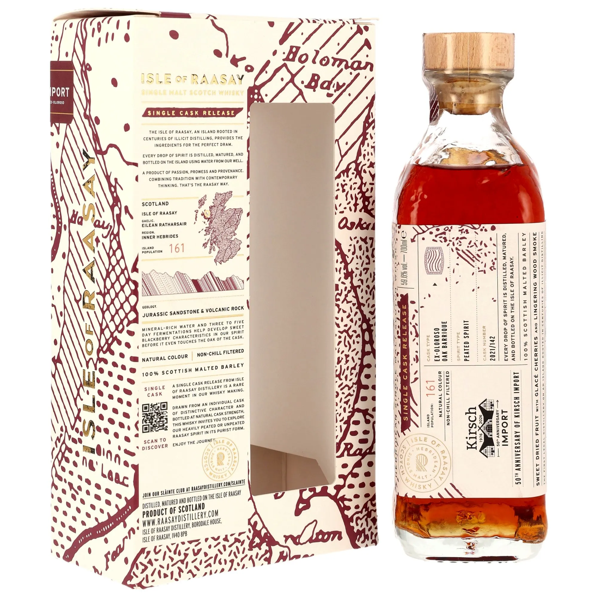 Isle of Raasay 2021/2026 - Single Malt - Ex-Oloroso Sherry Barrique #21/142- 50th Anniversary Kirsch Import