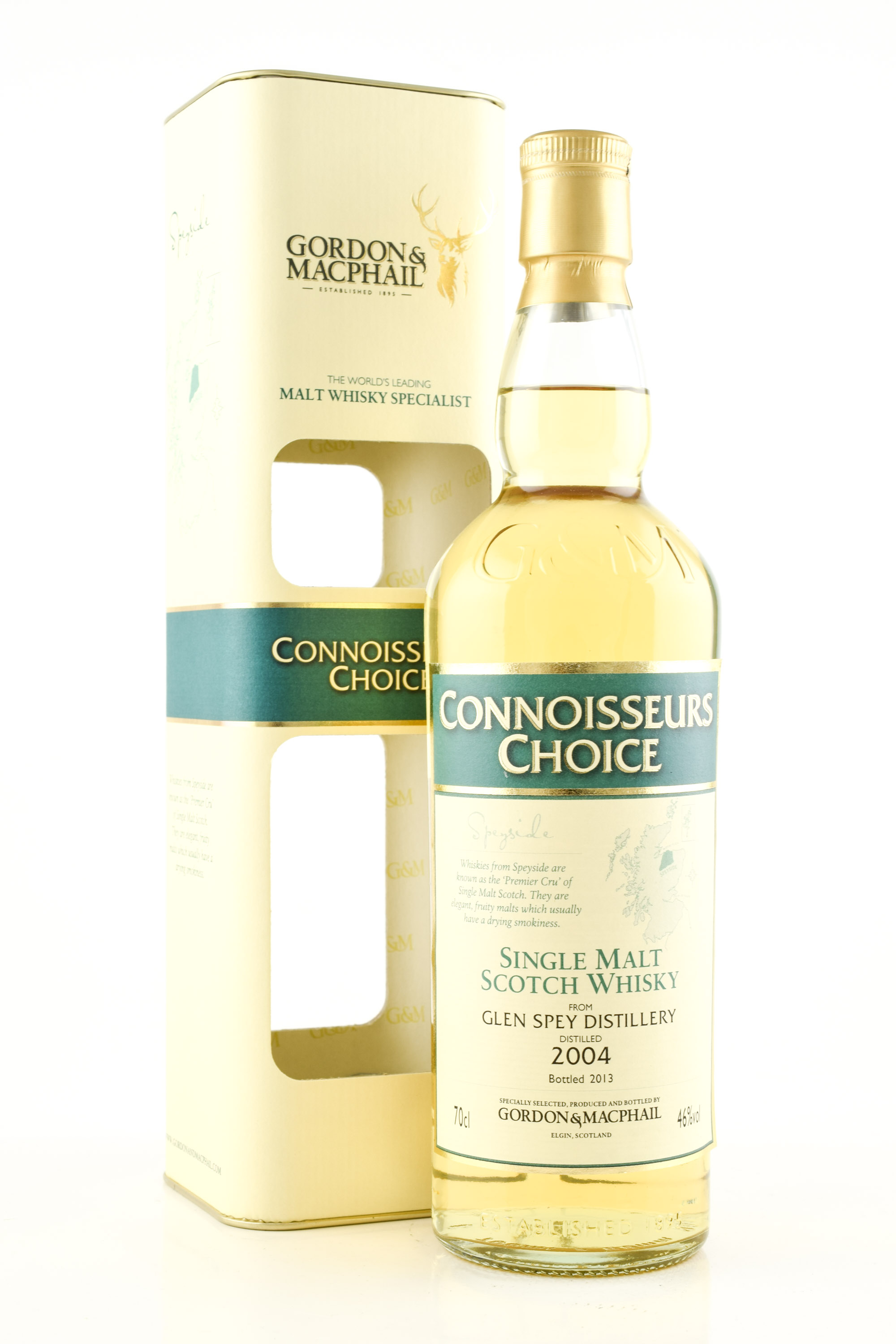 Glen Spey 2004/2013 Refill Bourbon Barrels Gordon & MacPhail Connoisseurs Ch. 46%vol. 0,7l