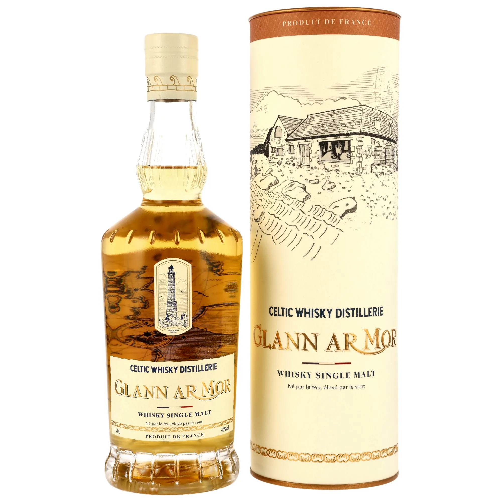 Celtic Whisky Distillerie Glann Ar Mor French Single Malt, Bourbon Cask, 46%