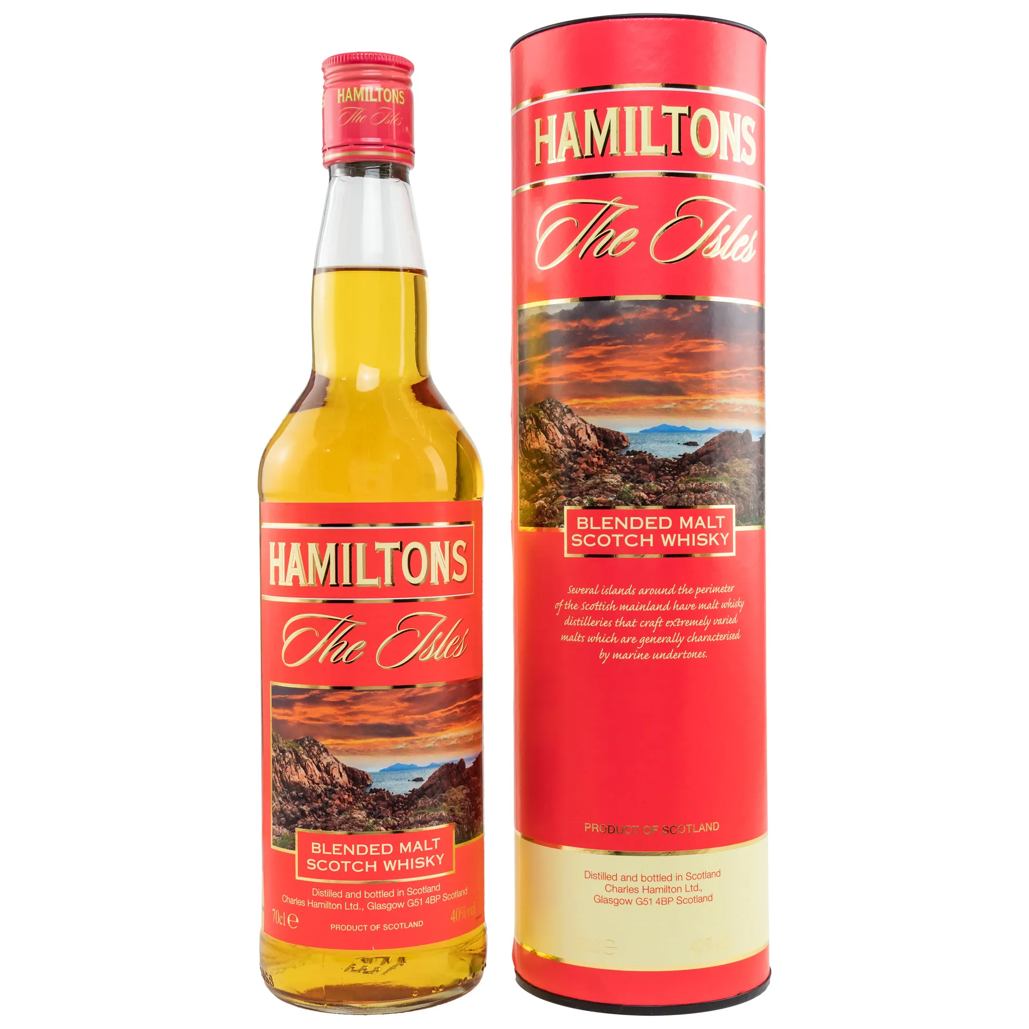 Hamiltons The Isles Blended Malt, Charles Hamilton Ltd, 40%