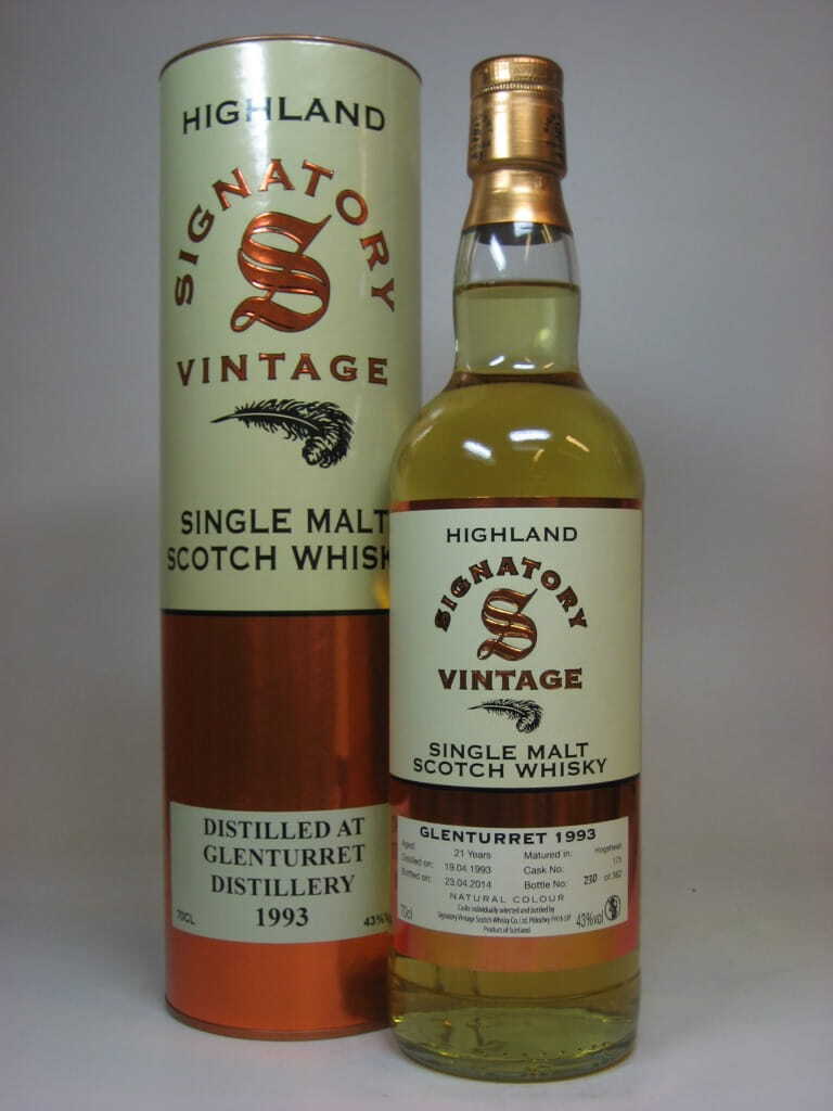 Glenturret 21 Jahre 1993/2014 Hogshead Vintage Signatory 43%vol. 0,7l Glenturret 21 Jahre 1993/2014 Hogshead Vintage Signatory 43%vol. 0,7l
