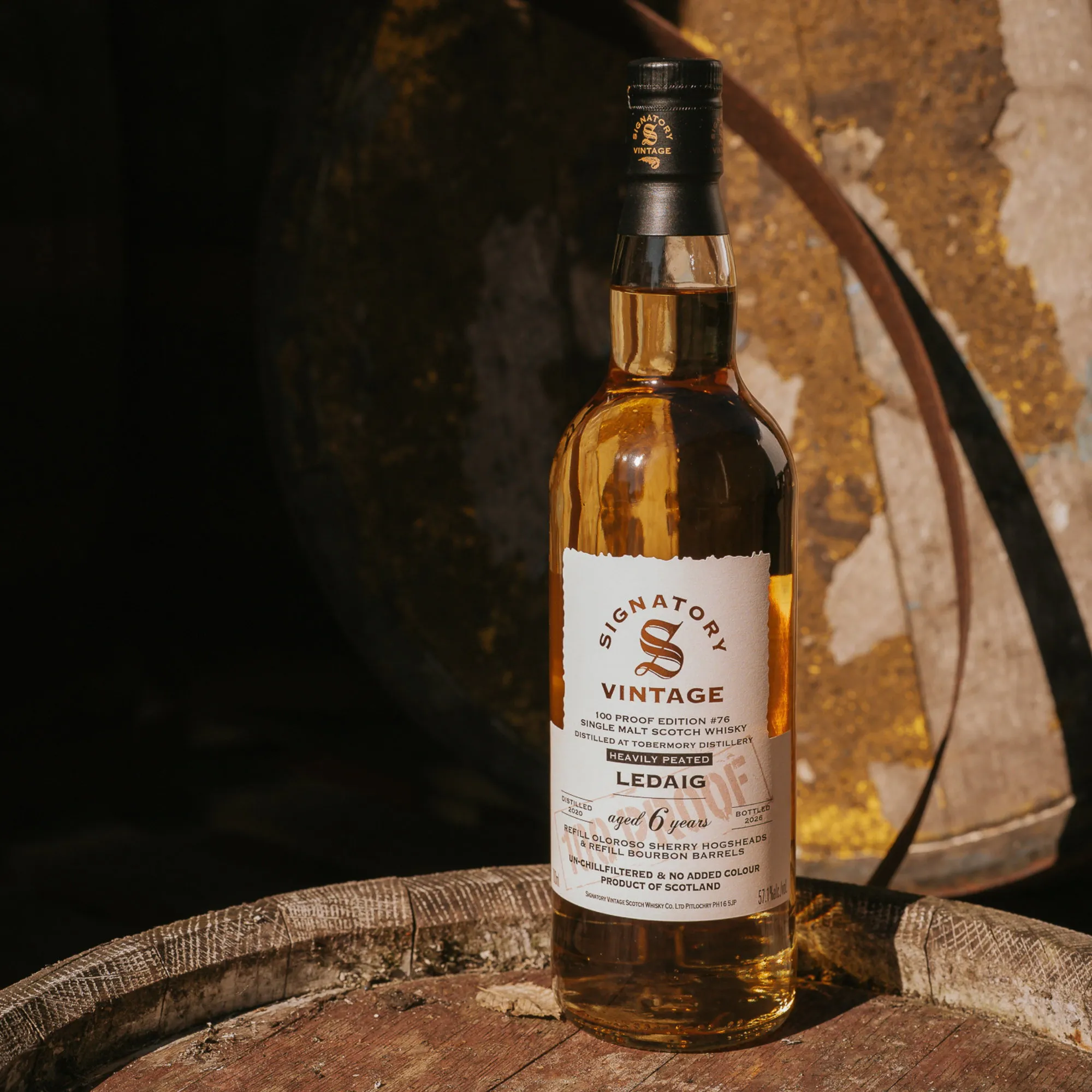 Ledaig 2020/2026 - 6 Jahre - Refill Oloroso Sherry & Bourbon Casks - Signatory 100 PROOF Edition #76