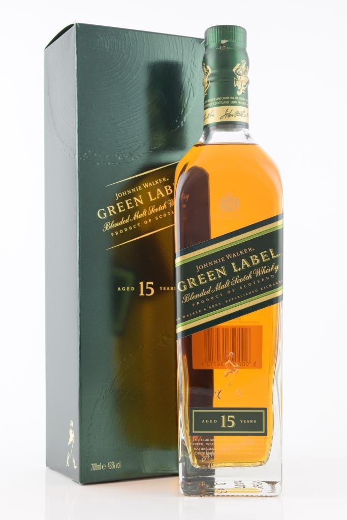 *Johnnie Walker Green Label 15 Jahre 43%vol. 0,7l - ohne Geschenkpackung