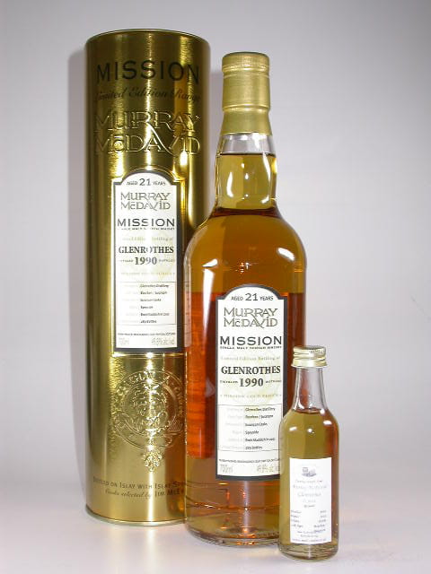 Glenrothes 1990/2011 Bourbon/Jurancon Murray McDavid Gold Series 49,8%vol. Sample 0,05l