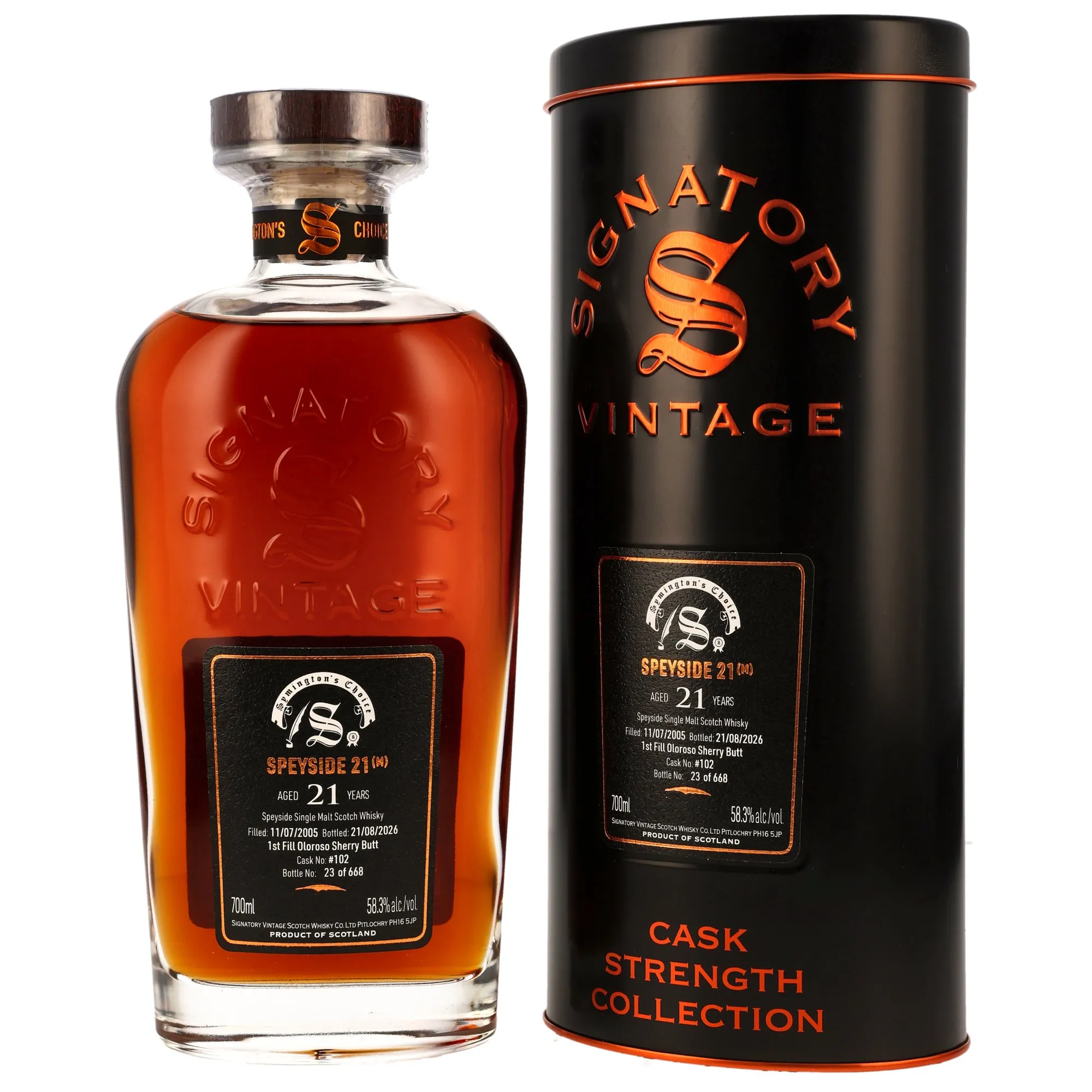 Speyside (M) 2005/2026 - 21 Jahre - 1st Fill Oloroso Sherry Butt #102 - Sig Symingtons Choice